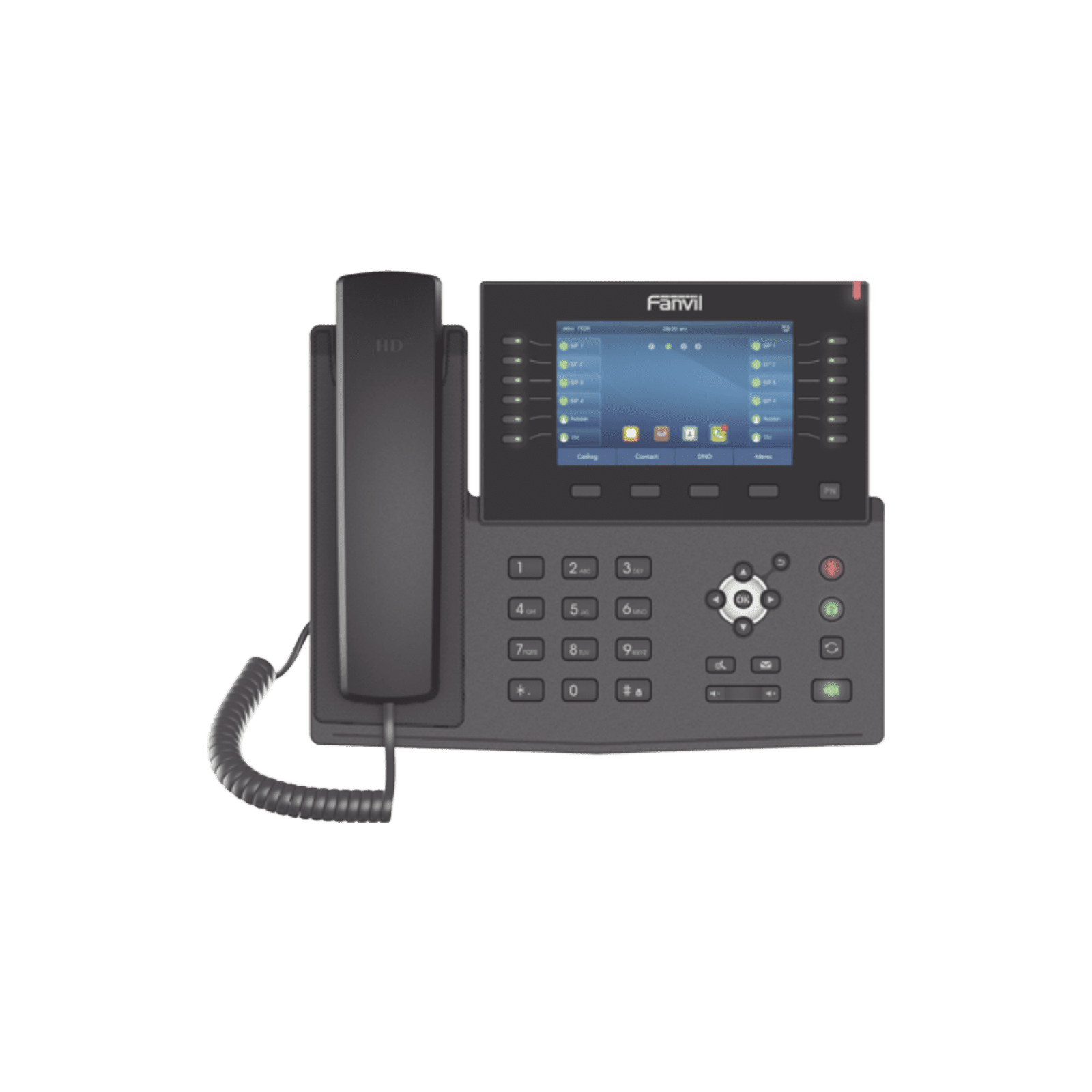 Teléfono IP empresarial para 20 lineas SIP, Bluetooth integrado para diademas, PoE y hasta 60 botones DSS con doble puerto Gigabit, soporta recepción de video X7C - FANVIL