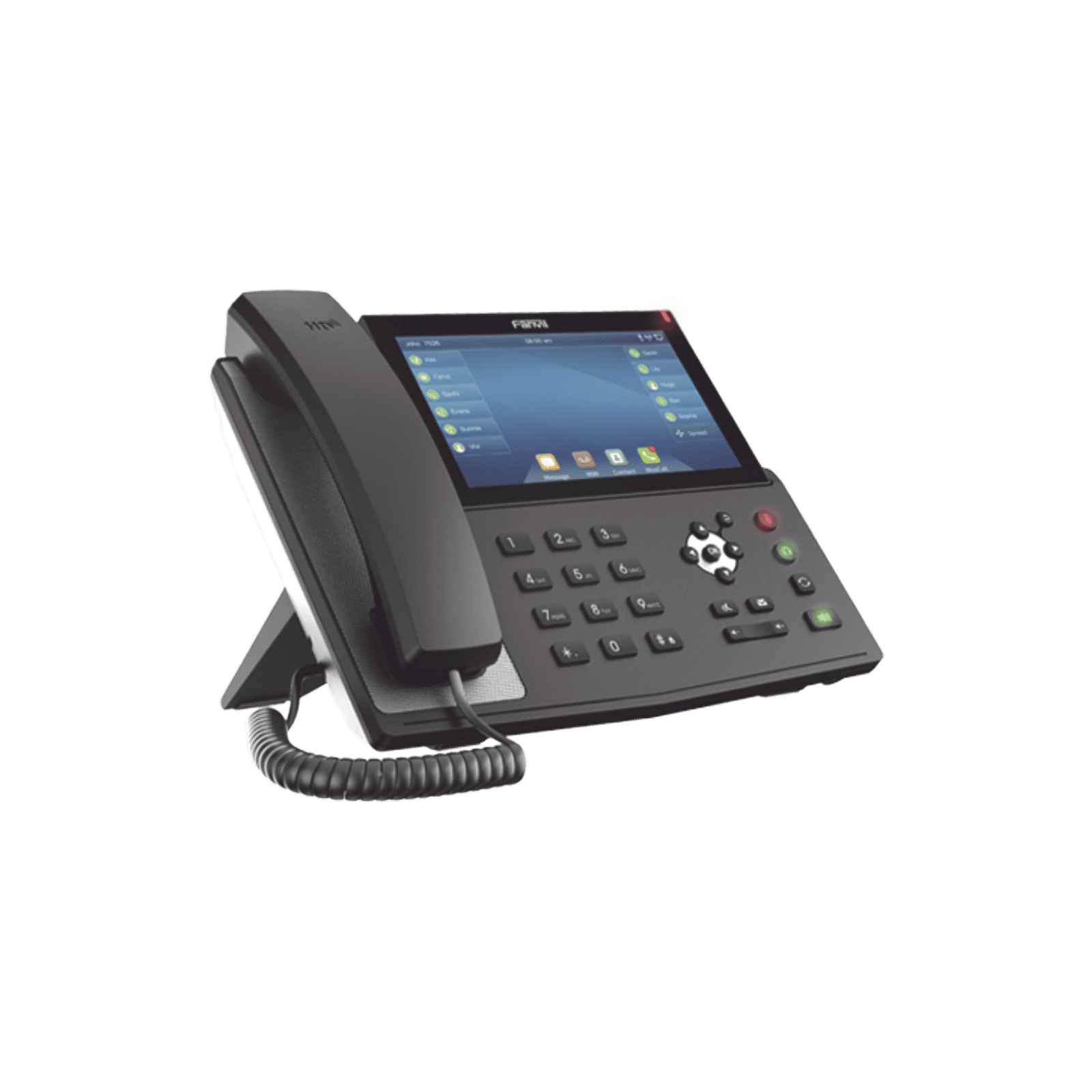 Teléfono IP empresarial para 20 lineas SIP, pantalla táctil, Bluetooth integrado para diadema, PoE y hasta 127 botones DSS con doble puerto Gigabit, soporta recepción de video X7-F - FANVIL