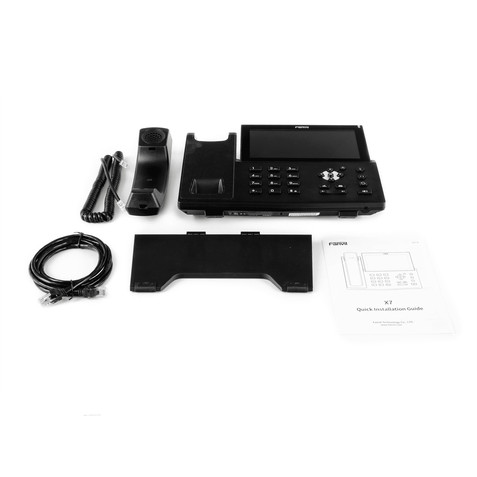 Teléfono IP empresarial para 20 lineas SIP, pantalla táctil, Bluetooth integrado para diadema, PoE y hasta 127 botones DSS con doble puerto Gigabit, soporta recepción de video X7-F - FANVIL