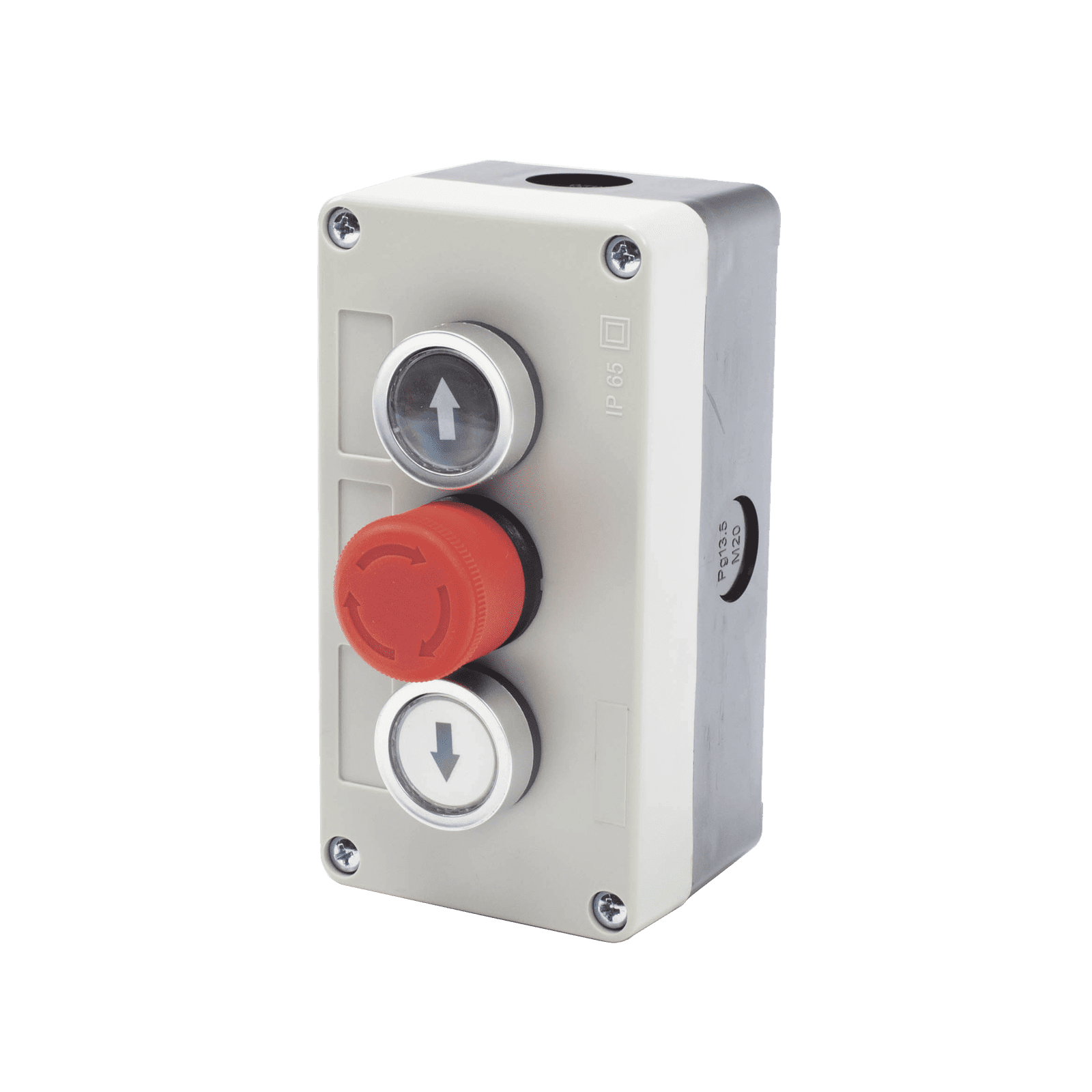 Botonera Triple con Boton de Stop Tipo Enclavado / Para Barreras Vehiculares, Operadores Corredizos y Abatibles. XBS-SW-03 - AccessPRO