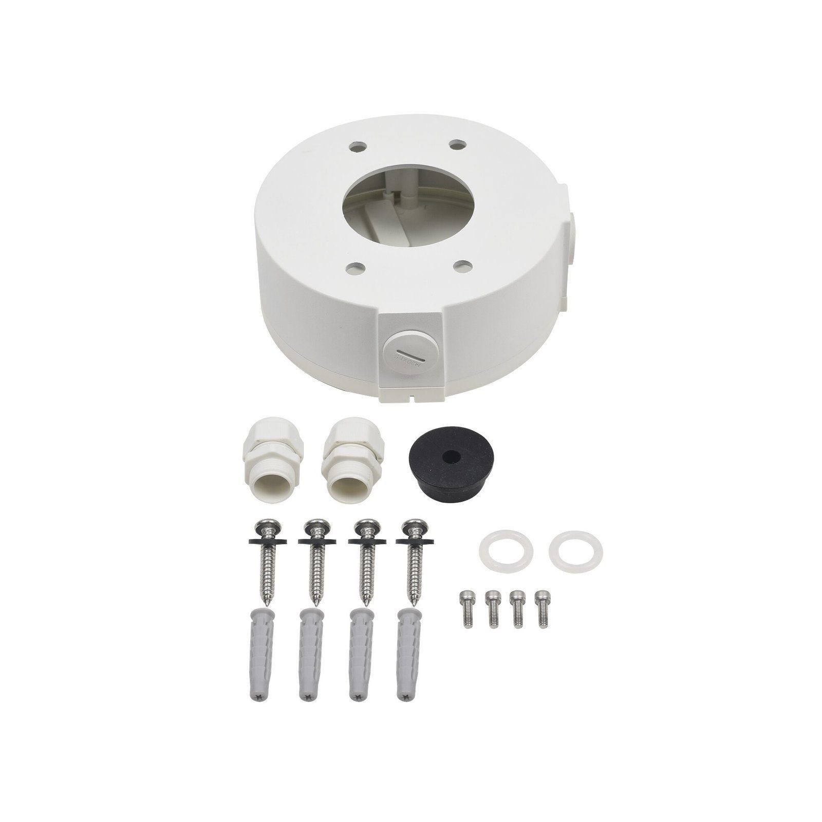 Caja de Conexiones Universal / Uso en Interior / Fabricada en Metal / Color Blanco / Uso en Bala – Domo – Turret XGA130 - SYSCOM VIDEO