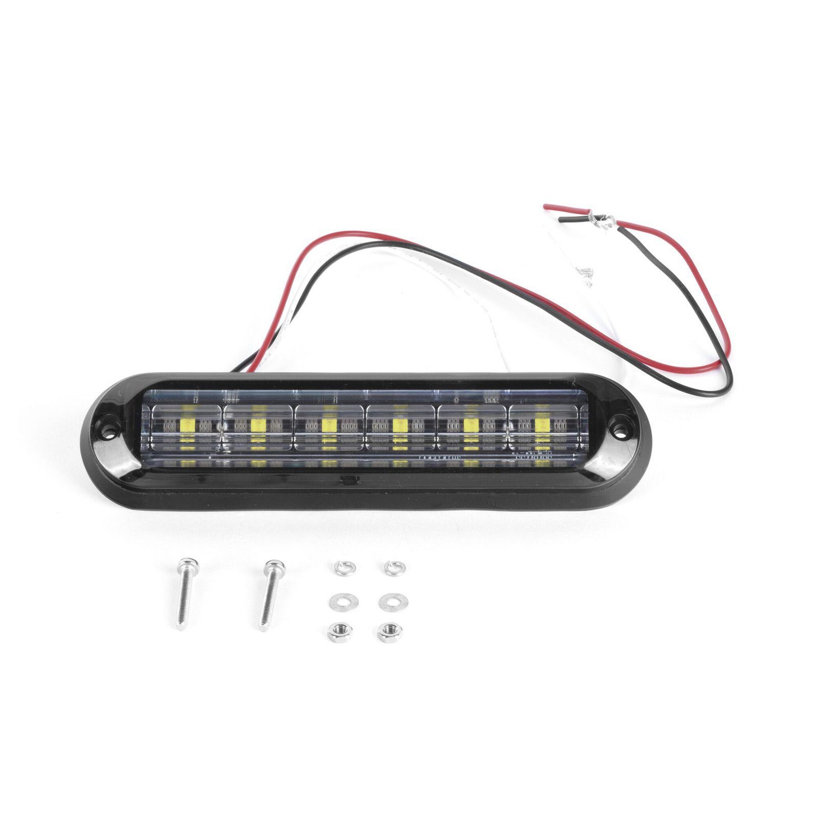 Luz Auxiliar Ultra Brillante  IP67 de 6 LEDs, Color Ambar/Claro, con mica transparente y bisel negro XLT1835AW - EPCOM INDUSTRIAL SIGNALING