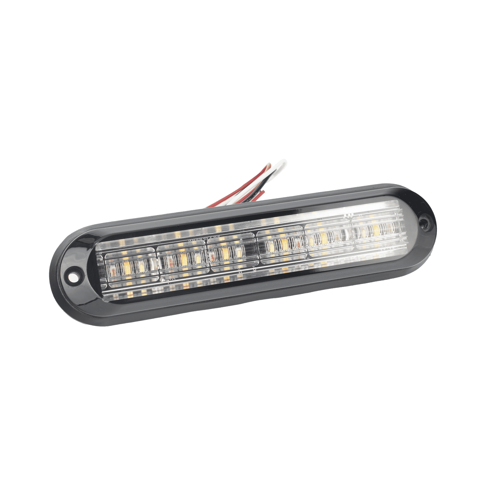 Luz Auxiliar, Ultra Brillante, IP67, 18 LEDs, Tricolor, Color Rojo/Claro/Ambar, con mica transparente y bisel negro XLT1835RWA - EPCOM INDUSTRIAL SIGNALING