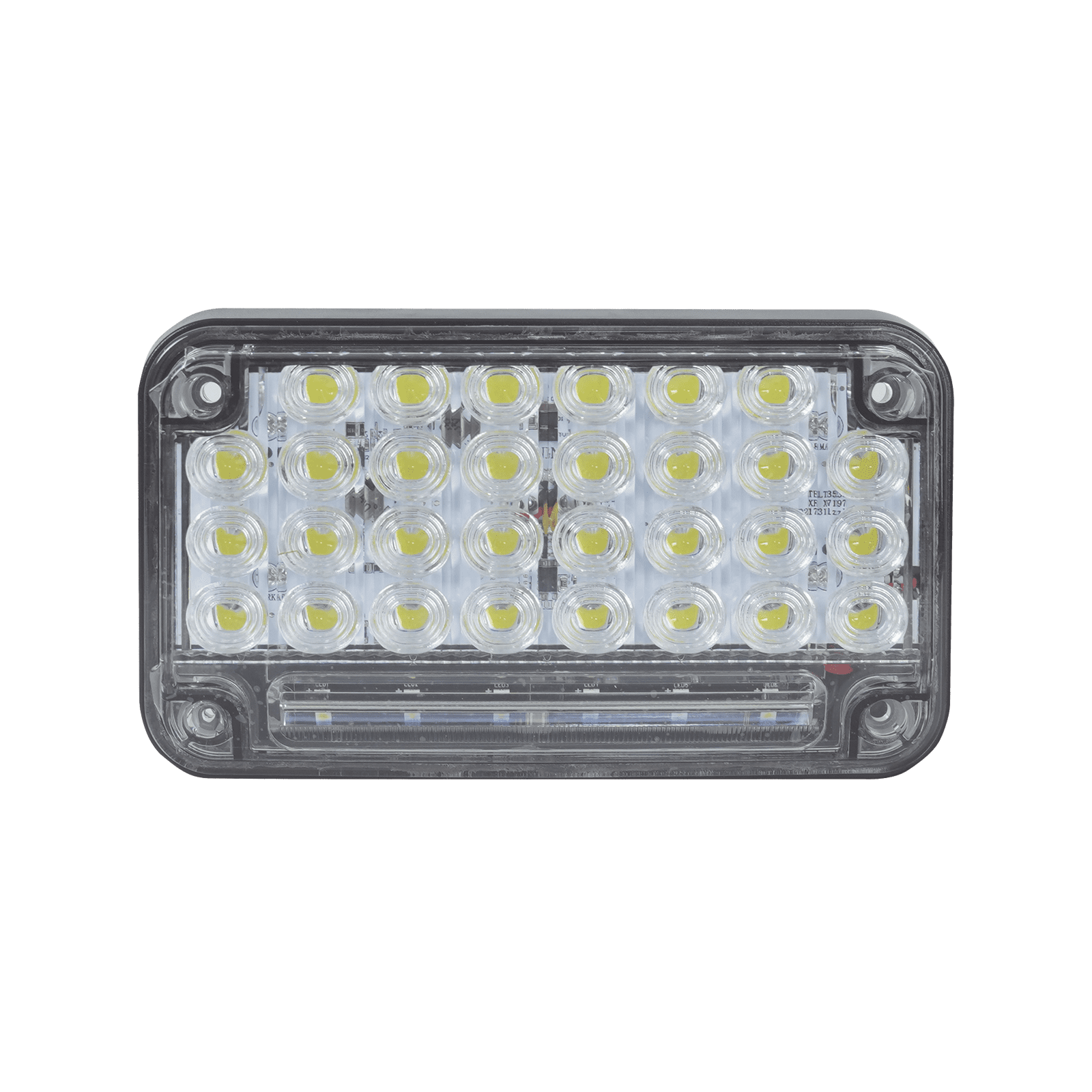 Luz de Advertencia de 7X4″, Color Claro, Con Luz de Trabajo, Ideal para Ambulancias XLTE2335W - EPCOM INDUSTRIAL SIGNALING