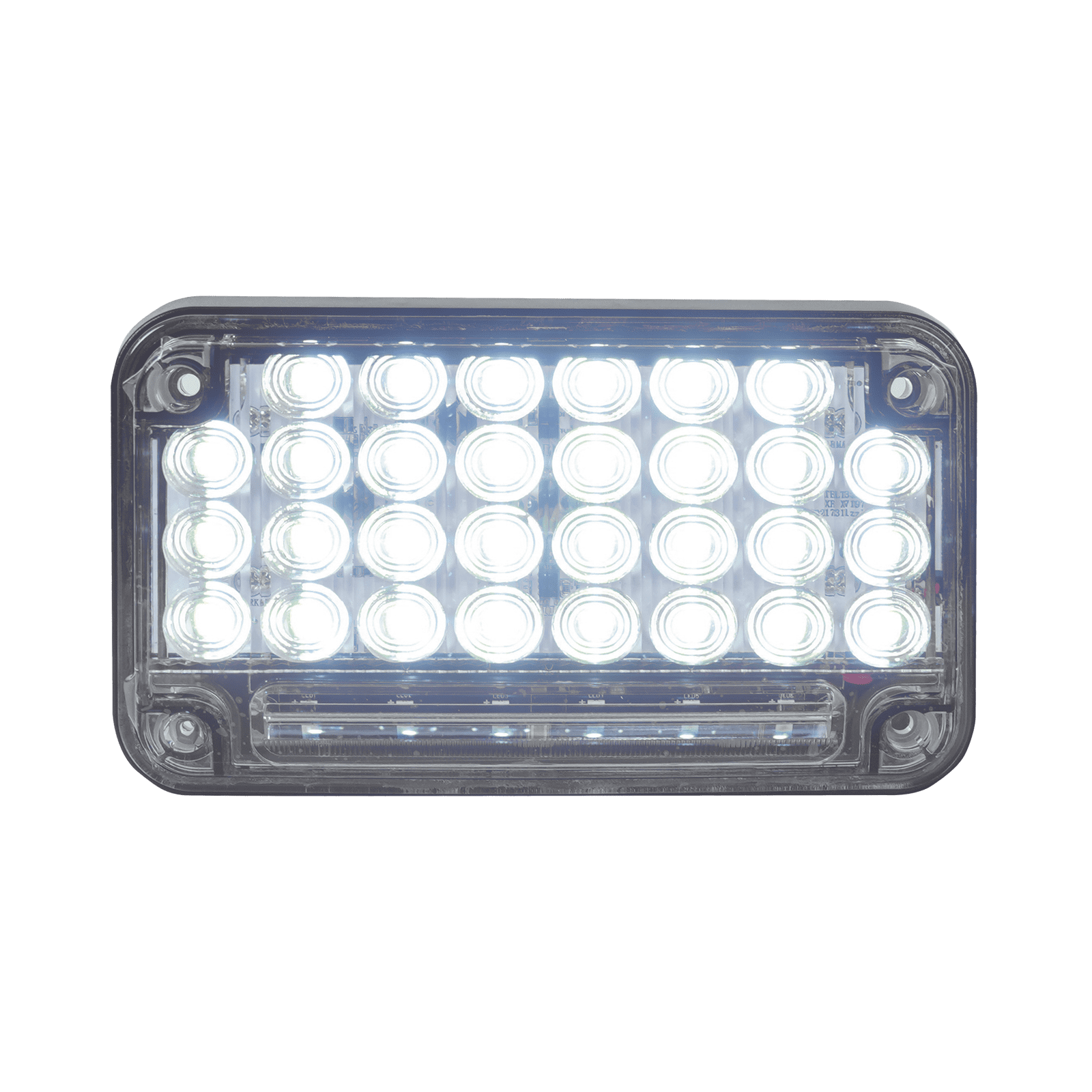Luz de Advertencia de 7X4″, Color Claro, Con Luz de Trabajo, Ideal para Ambulancias XLTE2335W - EPCOM INDUSTRIAL SIGNALING