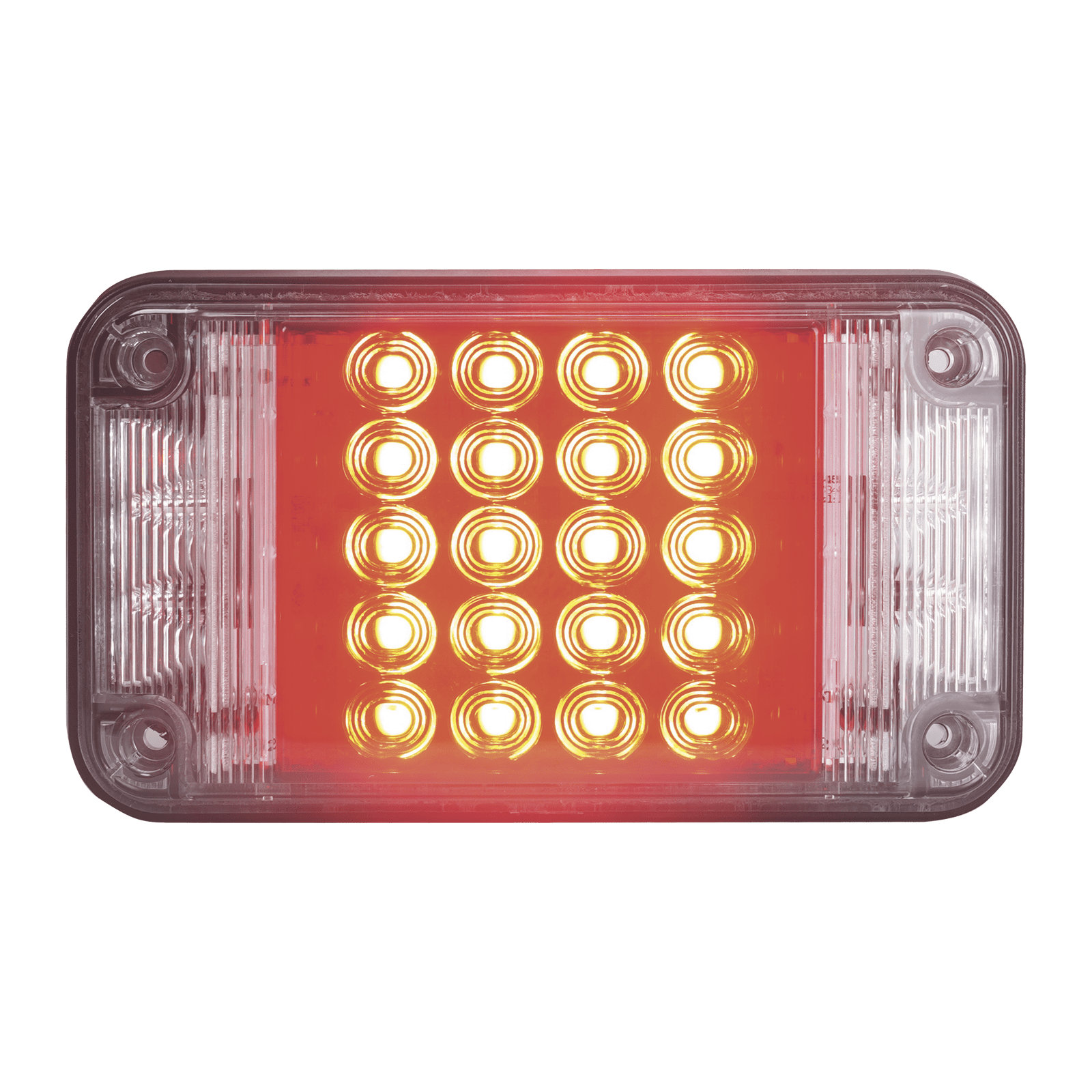 Luz de Advertencia de 7X4″, Color Rojo, Con Luces de Trabajo, Ideal para Ambulancias XLTE2345R - EPCOM INDUSTRIAL SIGNALING