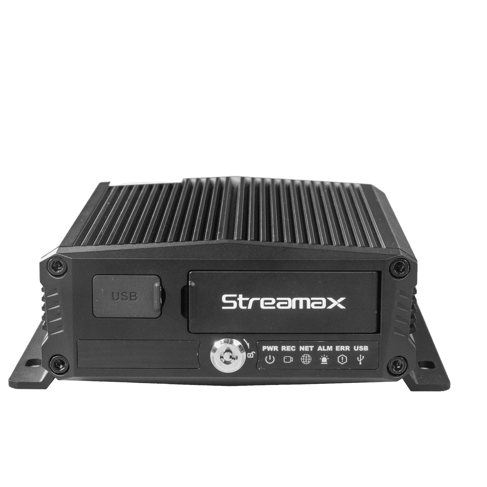 DVR Móvil / Multiplataforma / 4 Canales AHD + 2 canales IP/ Almacenamiento en Memoria Micro SD / H.265 / Chip IA Embebido / Soporta 4G / GPS XMR406NAHD - STREAMAX