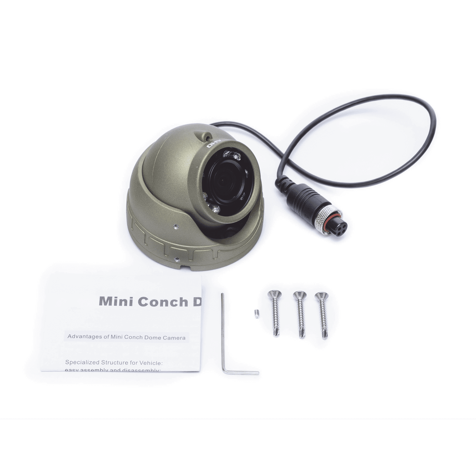 Cámara Mini Domo AHD 2 Megapixel / Lente 2.8 mm / 3 mts IR / Micrfono Integrado / Uso en Interior / Compatible con DVR´s Moviles epcom XMR / Conector Tipo Aviación XMRDOME1080 - STREAMAX