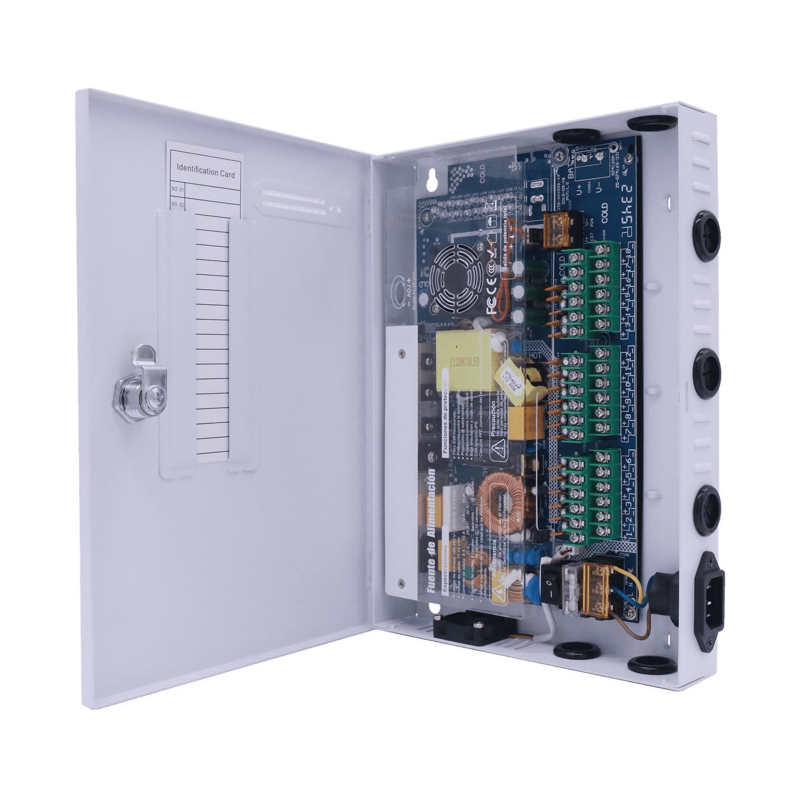 Fuente PREMIUM / 11-15 V / 18 canales / 20 A / Alta tecnología en seguridad / Doble ventilador / Hasta 1.8 Amperes por Salida / Filtro de ruido por canal / Diseño de alta gama. XP18DC20HD - EPCOM POWERLINE