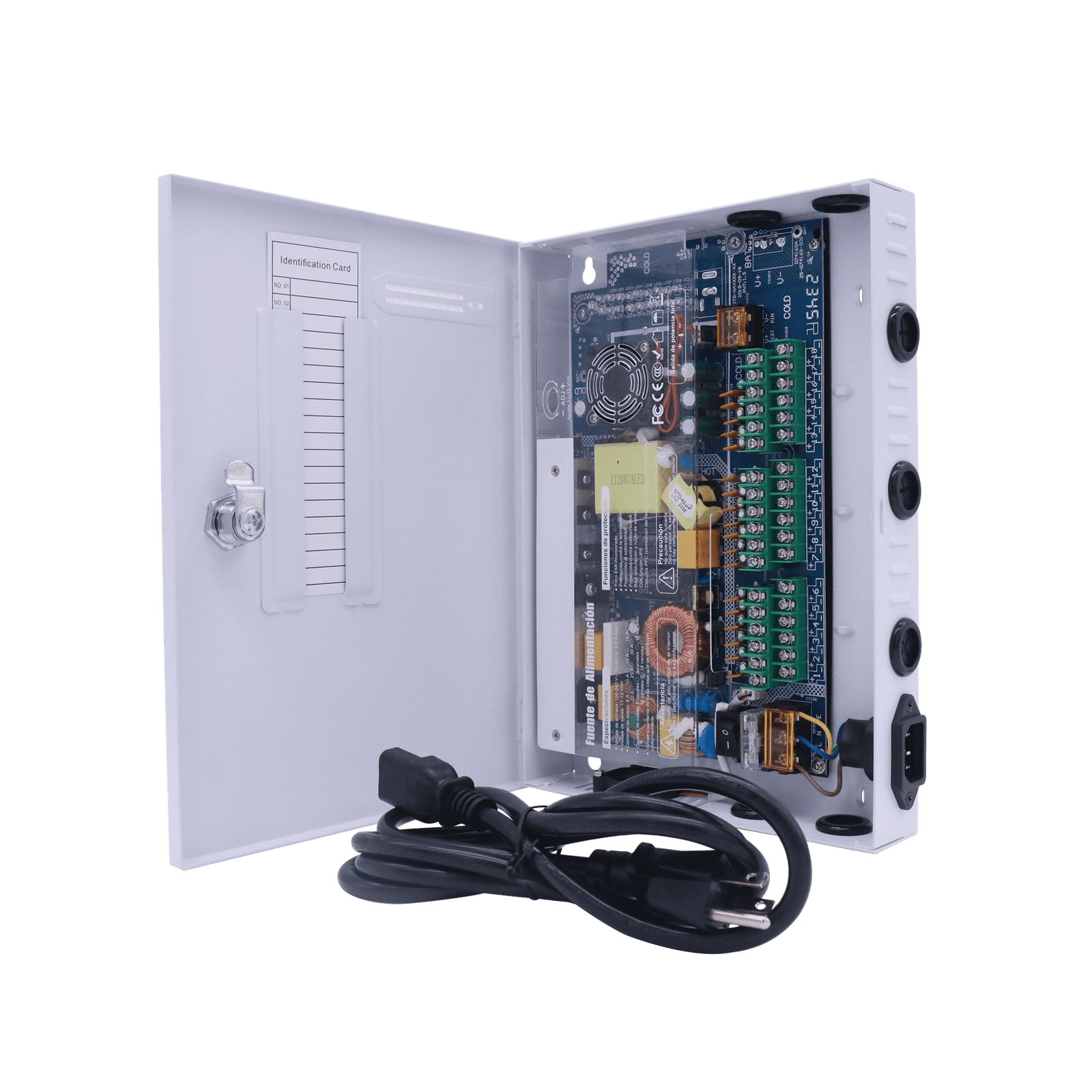 Fuente PREMIUM / 11-15 V / 18 canales / 20 A / Alta tecnología en seguridad / Doble ventilador / Hasta 1.8 Amperes por Salida / Filtro de ruido por canal / Diseño de alta gama. XP18DC20HD - EPCOM POWERLINE