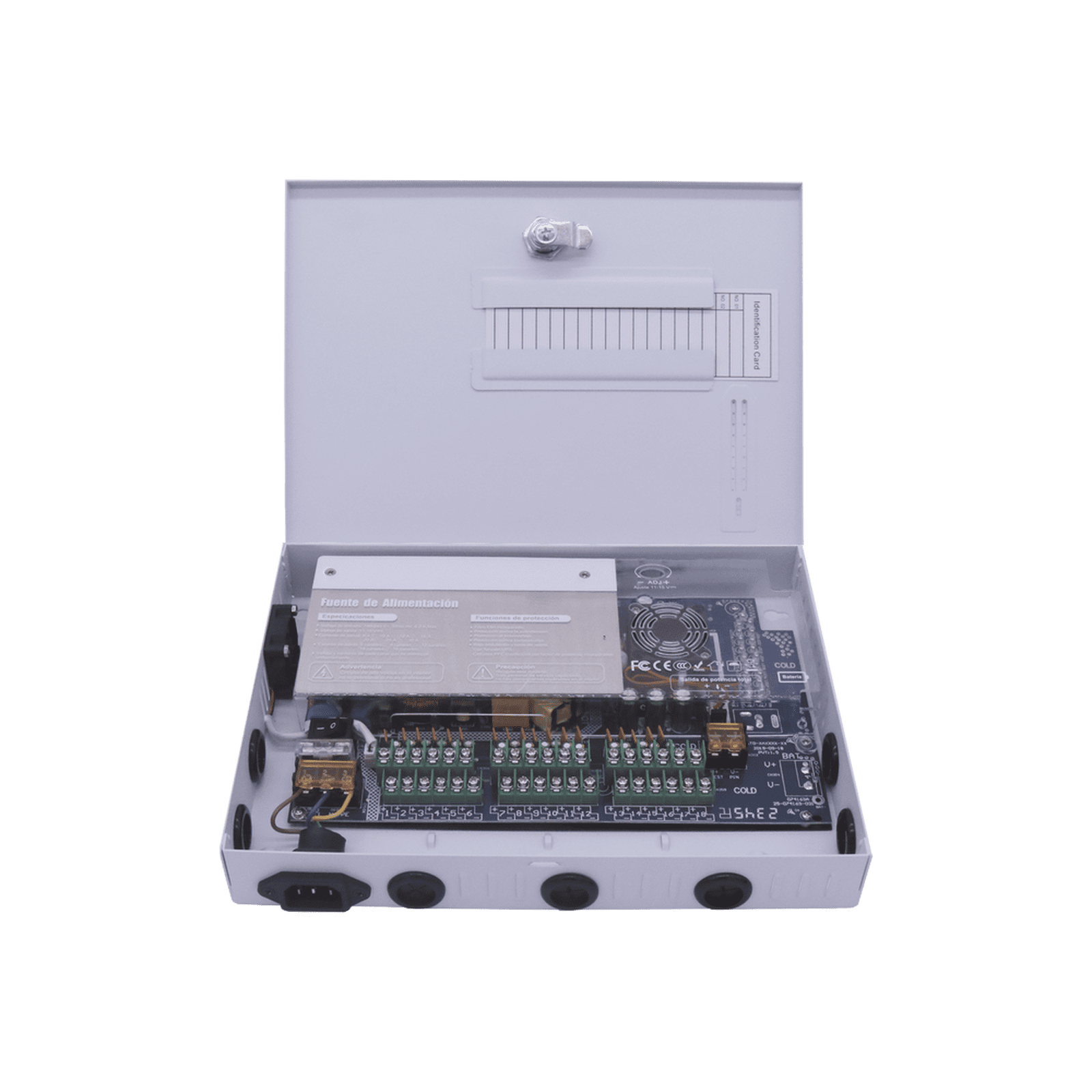 Fuente PREMIUM / 11-15 V / 18 canales / 30 A / Alta tecnología en seguridad / Doble ventilador / Hasta 1.85 Amperes por Salida / Filtro de Ruido por canal / Diseño de alta gama. XP18DC30UD - EPCOM POWERLINE