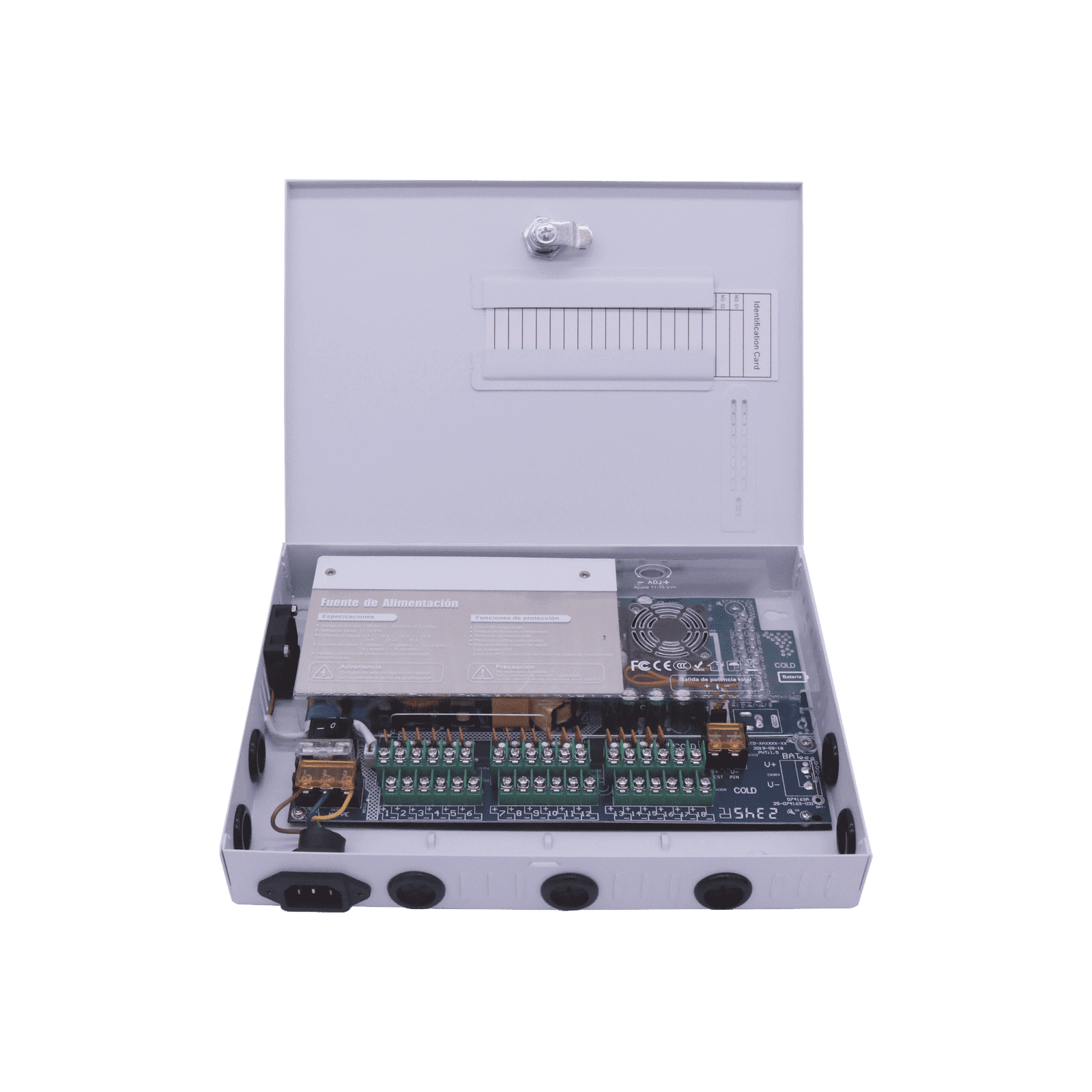 Fuente PREMIUM / 11-15 V / 18 canales / 30 A / Alta tecnología en seguridad / Doble ventilador / Hasta 1.85 Amperes por Salida / Filtro de Ruido por canal / Diseño de alta gama. XP18DC30UD - EPCOM POWERLINE