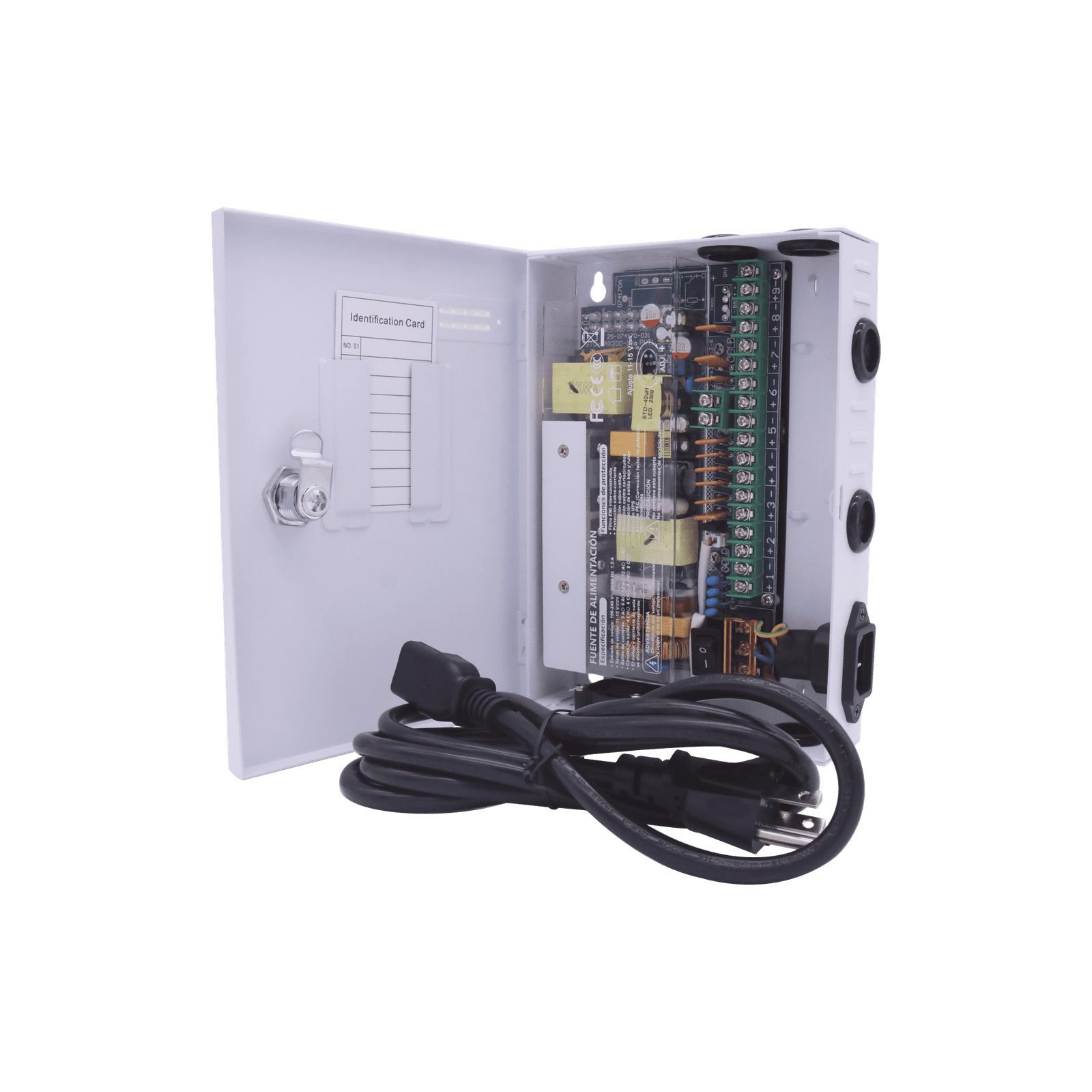Fuente PREMIUM / 11-15 V / 9 canales / 16 A / Alta tecnología en seguridad / Doble ventilador / Hasta 1.8 Amperes por Salida / Filtro de ruido por canal / Diseño de alta gama. XP9DC16HD - EPCOM POWERLINE