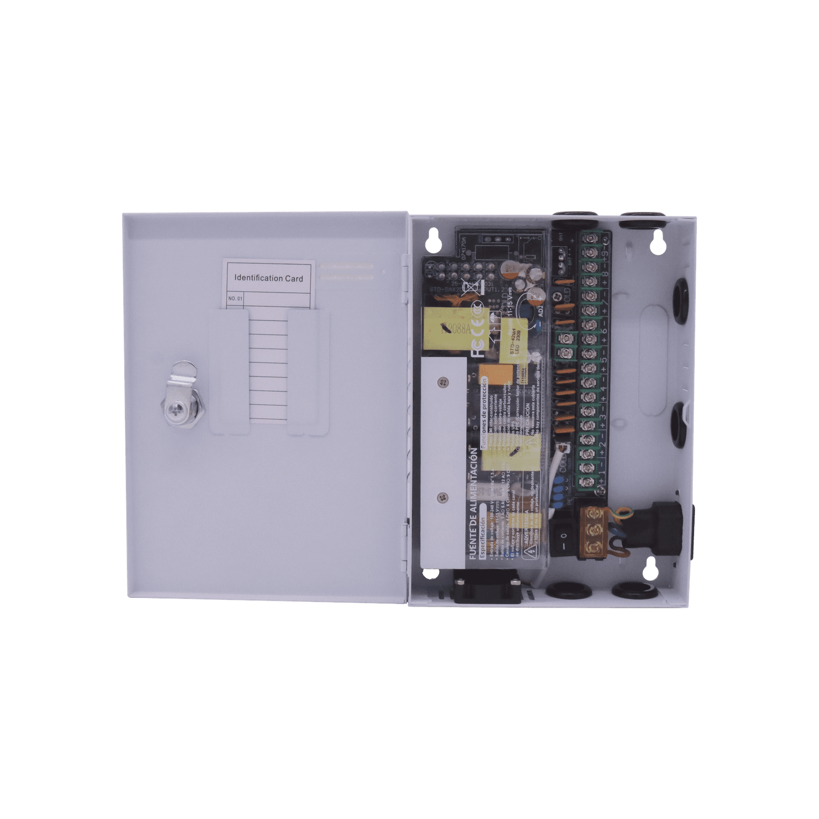 Fuente PREMIUM / 11-15 V / 9 canales / 16 A / Alta tecnología en seguridad / Doble ventilador / Hasta 1.8 Amperes por Salida / Filtro de ruido por canal / Diseño de alta gama. XP9DC16HD - EPCOM POWERLINE