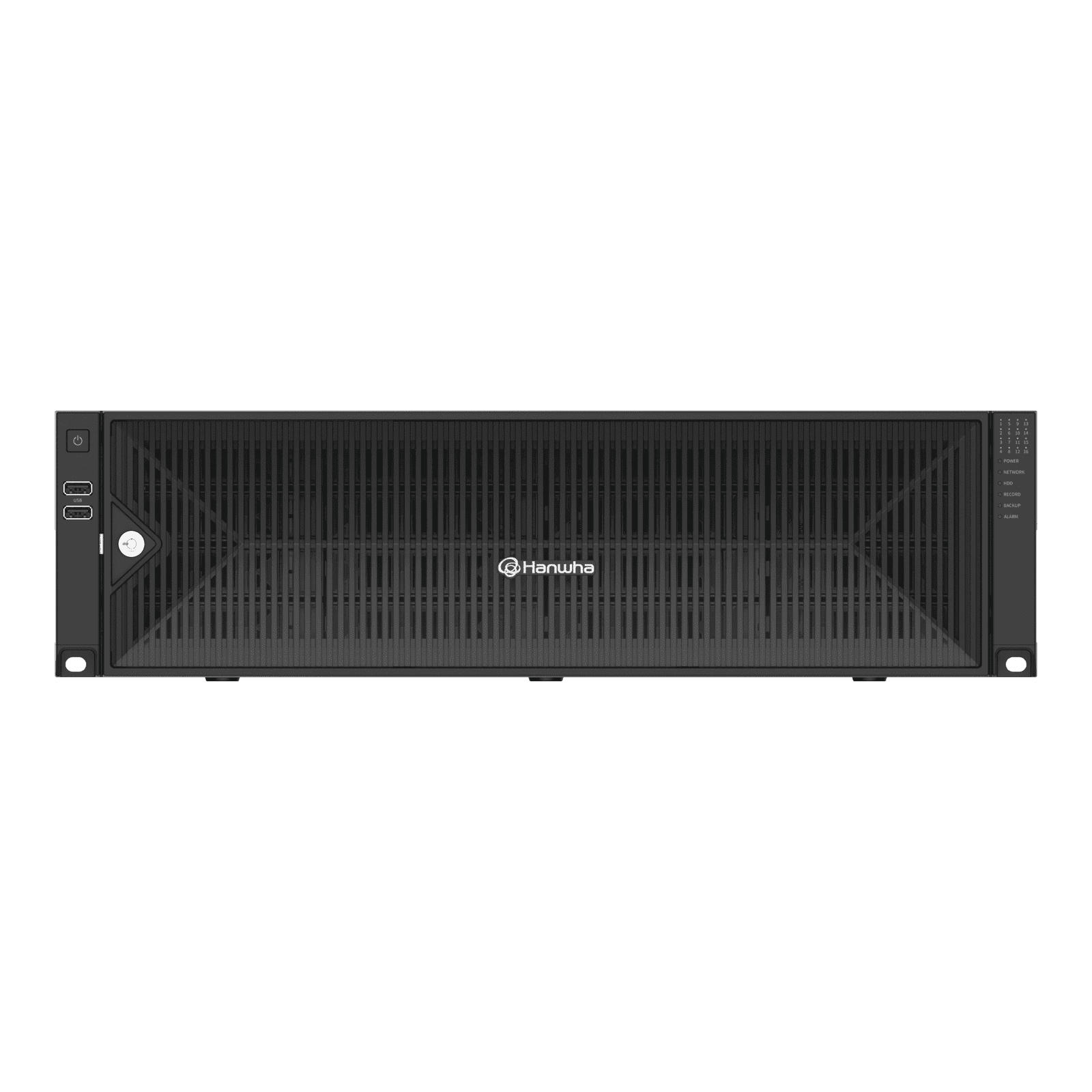 NVR de 64 canales /  Hasta 32 MP / H.265 & Wisestream / Procesamiento 400 Mbps / 3 Puertos de Red / Raid 5-6 / 16 bahias para disco duro (no incluidos) XRN-6420DB4 - Hanwha Techwin Wisenet