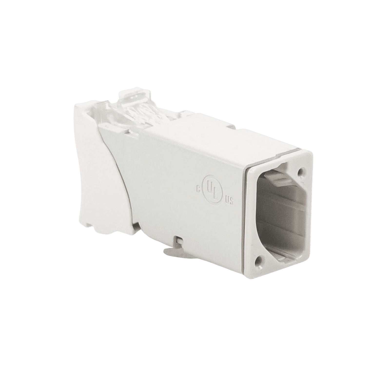 Jack Z-MAX UTP Categoría 6, Montaje híbrido en Placa de Pared (Plano y Angulado), Color Blanco Z6-02 - SIEMON