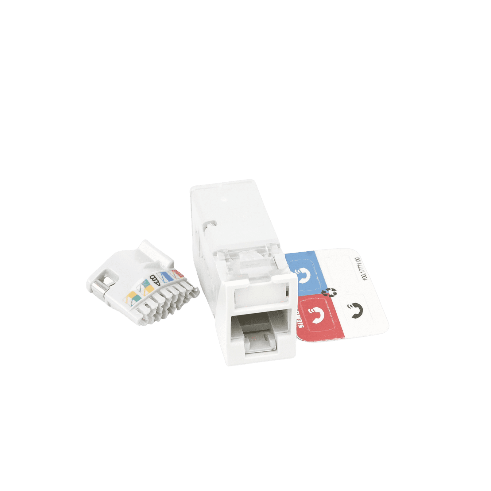 Jack Z-MAX Cat6A, UTP, Montaje híbrido en Placa de Pared (Plano y Angulado), Color Blanco, Versión Bulk (Sin Empaque Individual) Z6A-02B - SIEMON