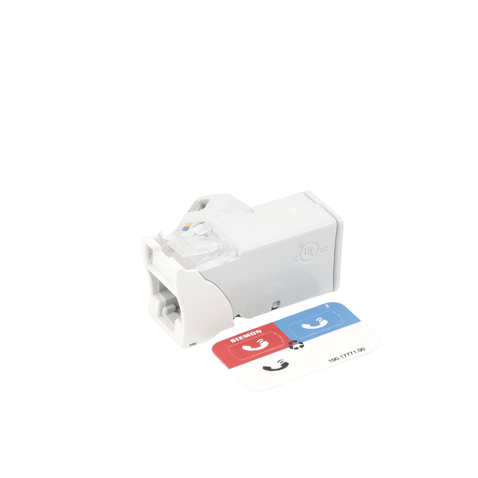 Jack Z-MAX Cat6A, UTP, Montaje híbrido en Placa de Pared (Plano y Angulado), Color Blanco, Versión Bulk (Sin Empaque Individual) Z6A-02B - SIEMON