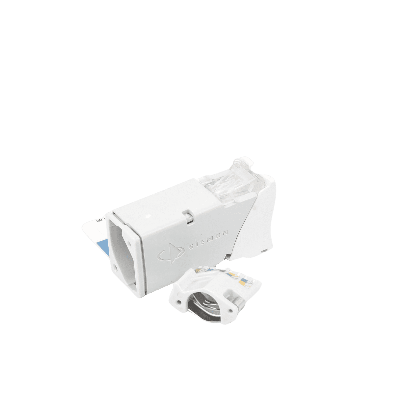 Jack Z-MAX Cat6A, UTP, Montaje híbrido en Placa de Pared (Plano y Angulado), Color Blanco, Versión Bulk (Sin Empaque Individual) Z6A-02B - SIEMON