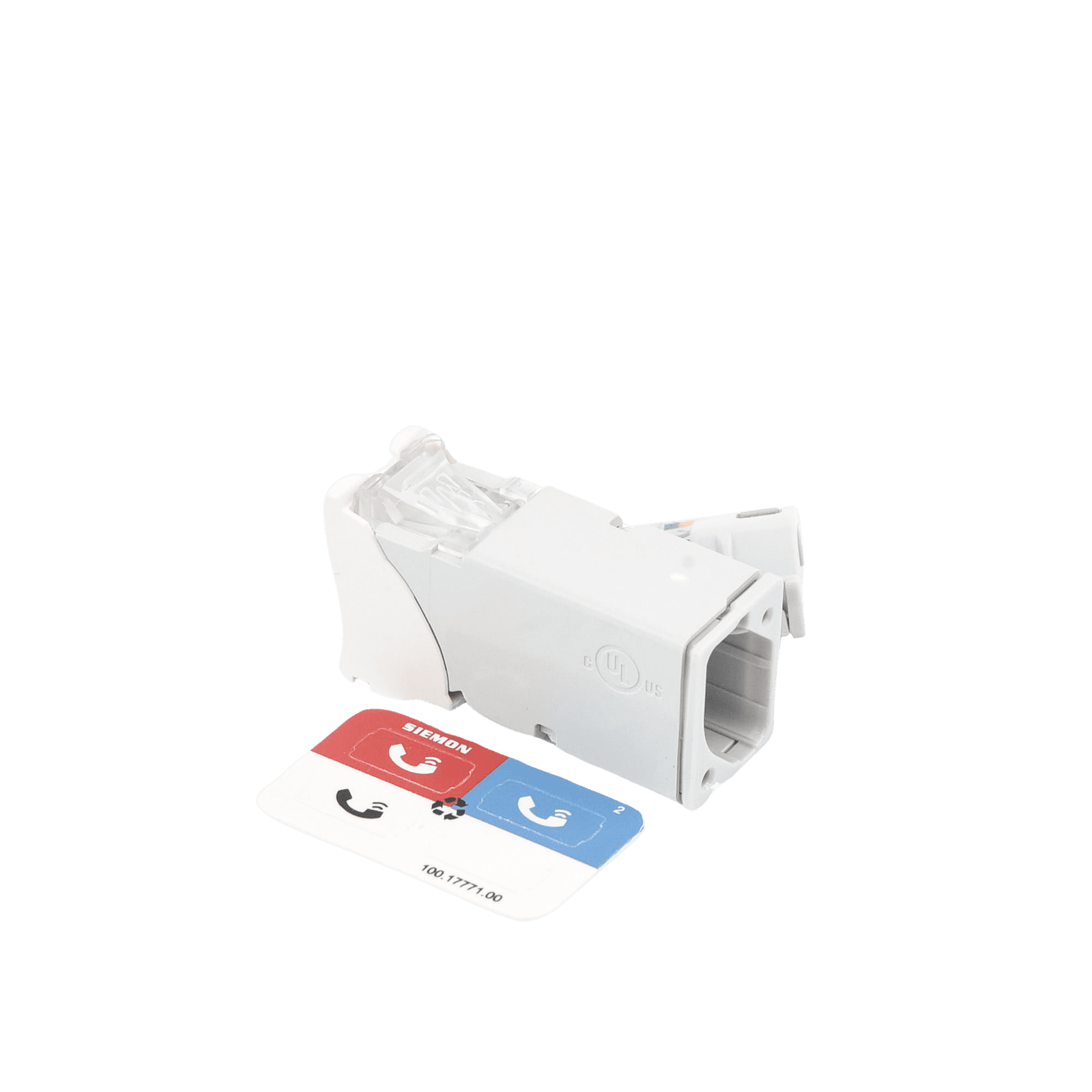 Jack Z-MAX Cat6A, UTP, Montaje híbrido en Placa de Pared (Plano y Angulado), Color Blanco, Versión Bulk (Sin Empaque Individual) Z6A-02B - SIEMON