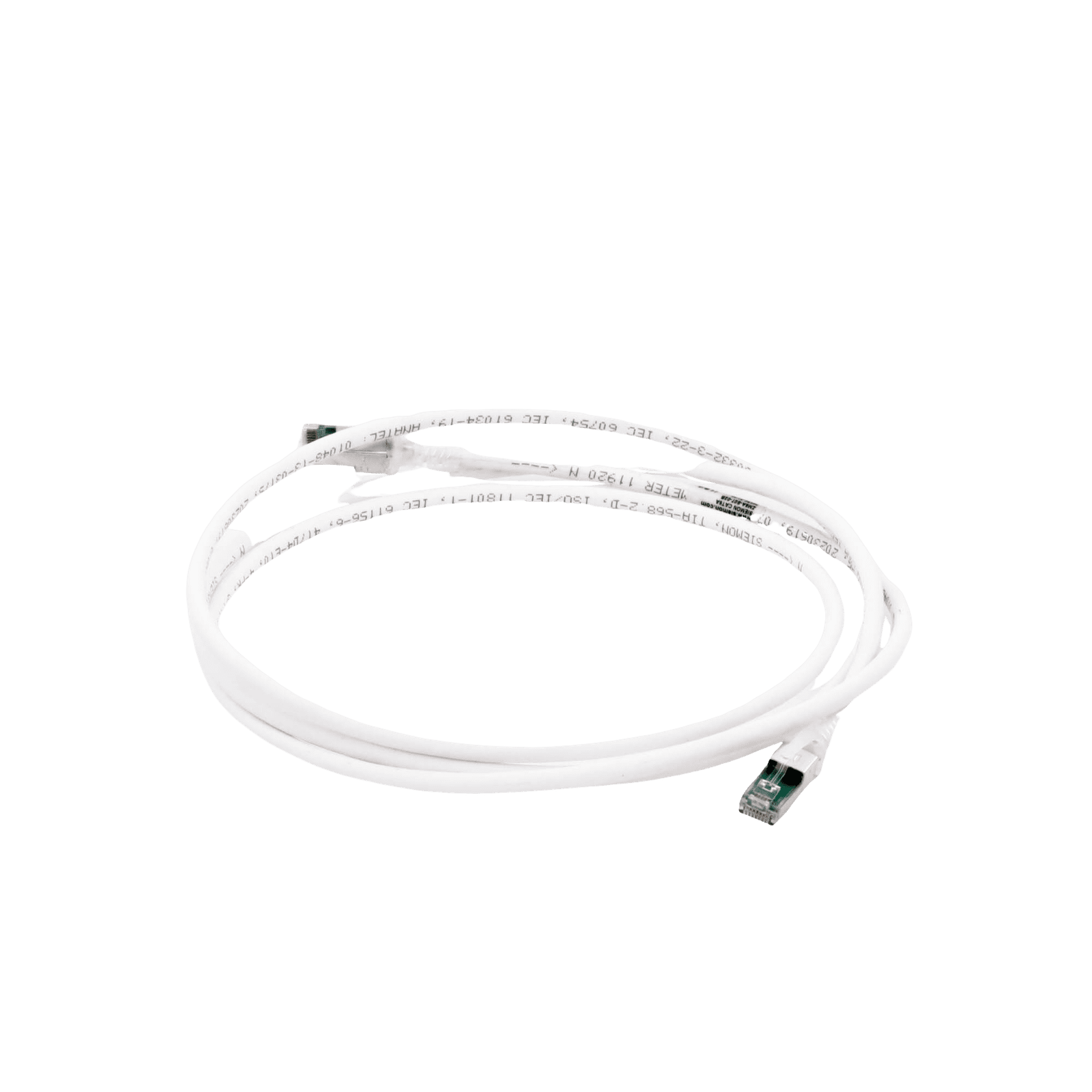Patch Cord Z-MAX Cat6A S/FTP, CM/LS0H, 7ft, Color Blanco, Versión Bulk (Sin Empaque Individual) ZM6A-S07-02B - SIEMON
