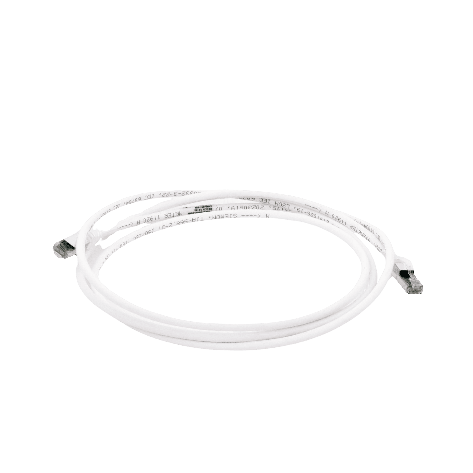 Patch Cord Z-MAX Cat6A S/FTP, CM/LS0H, 7ft, Color Blanco, Versión Bulk (Sin Empaque Individual) ZM6A-S07-02B - SIEMON