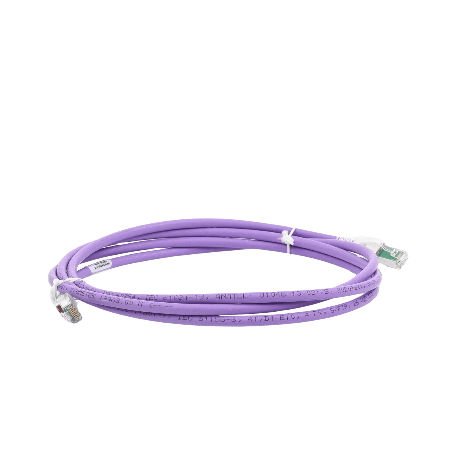 Patch Cord Z-MAX Cat6A S/FTP, CM/LS0H, 7ft, Color Violeta, Versión Bulk ZM6A-S07-08B - SIEMON