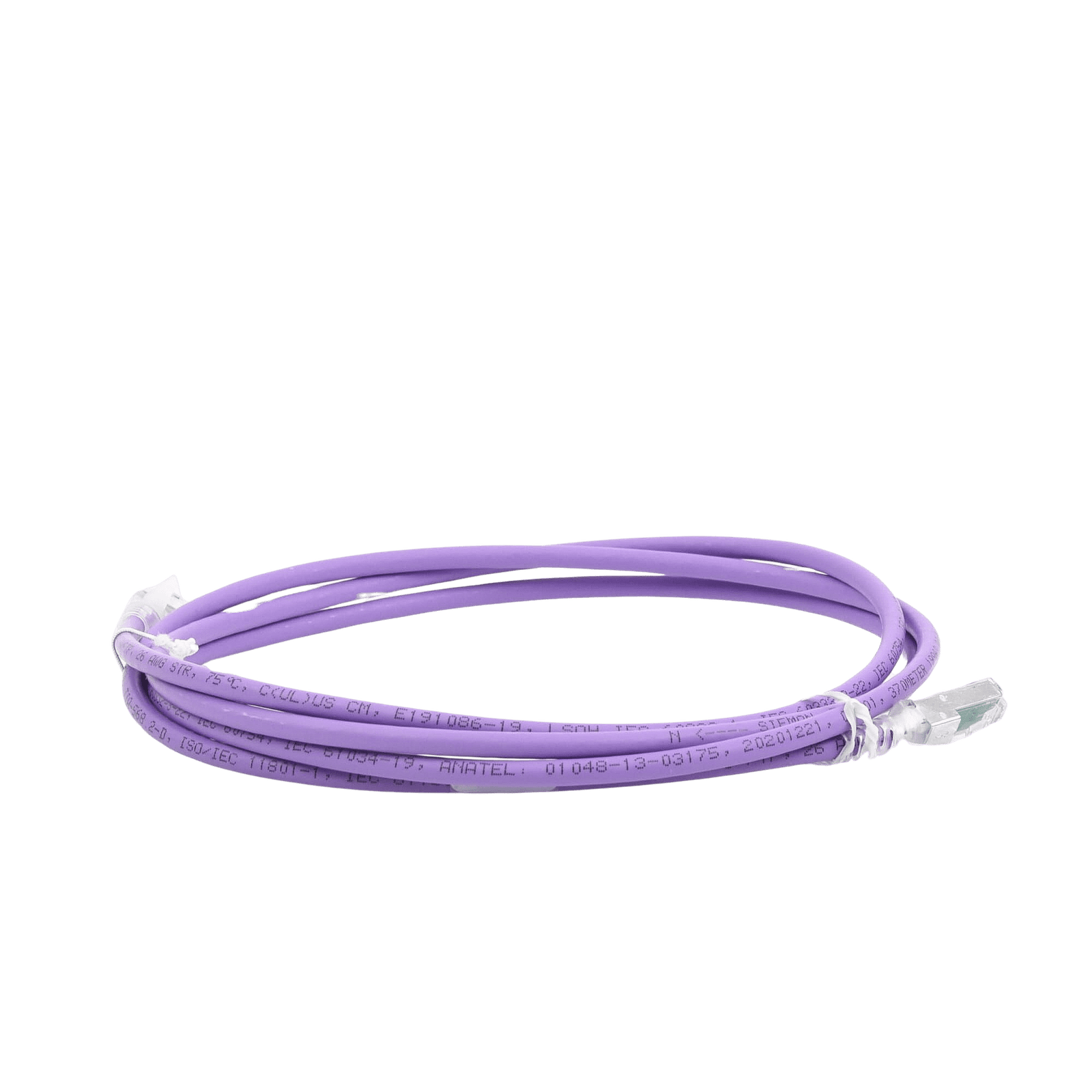 Patch Cord Z-MAX Cat6A S/FTP, CM/LS0H, 7ft, Color Violeta, Versión Bulk ZM6A-S07-08B - SIEMON
