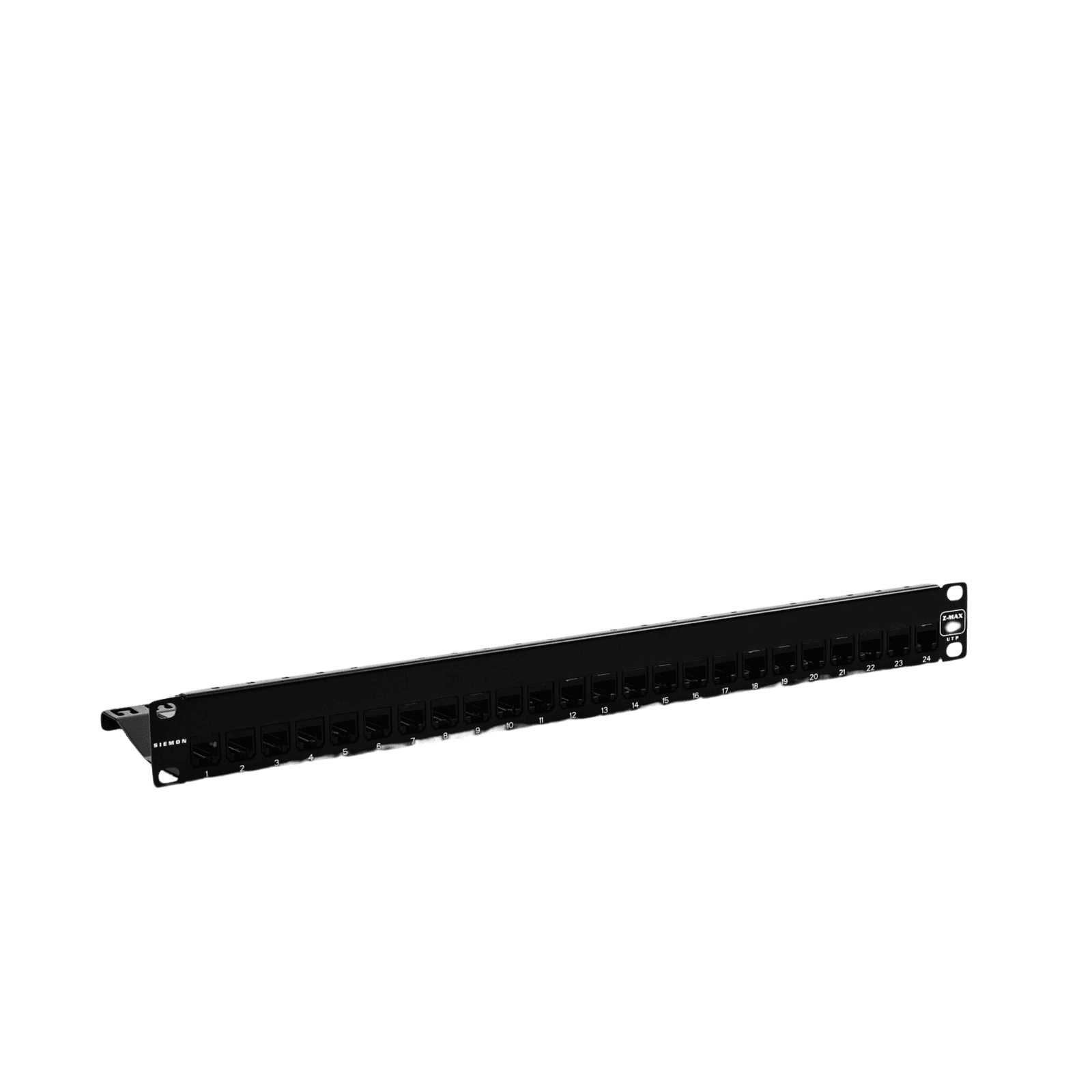 Patch Panel Z-MAX, de 24 puertos, Modular (vacío), Plano, 1UR Z-PNL-24E - SIEMON