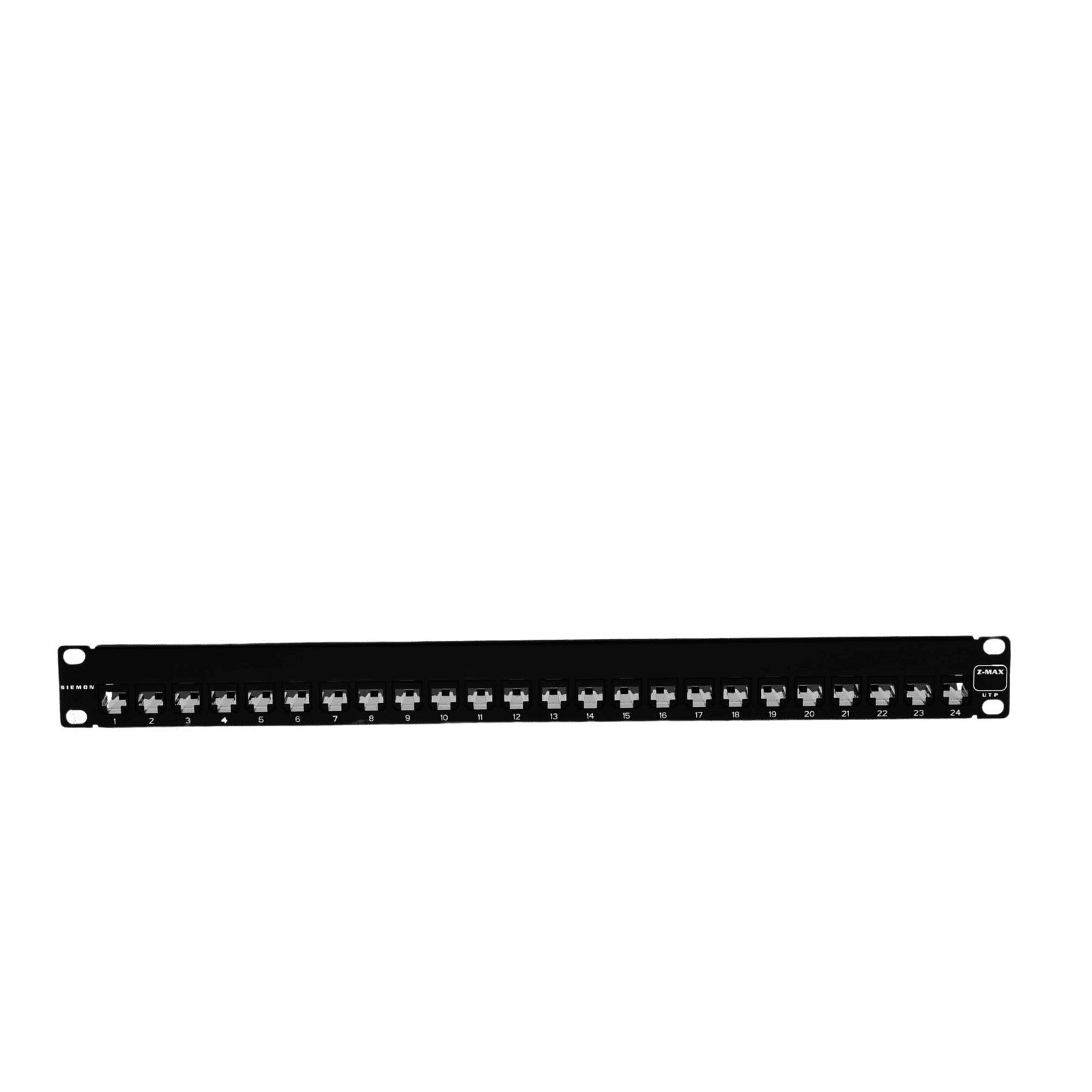 Patch Panel Z-MAX, de 24 puertos, Modular (vacío), Plano, 1UR Z-PNL-24E - SIEMON