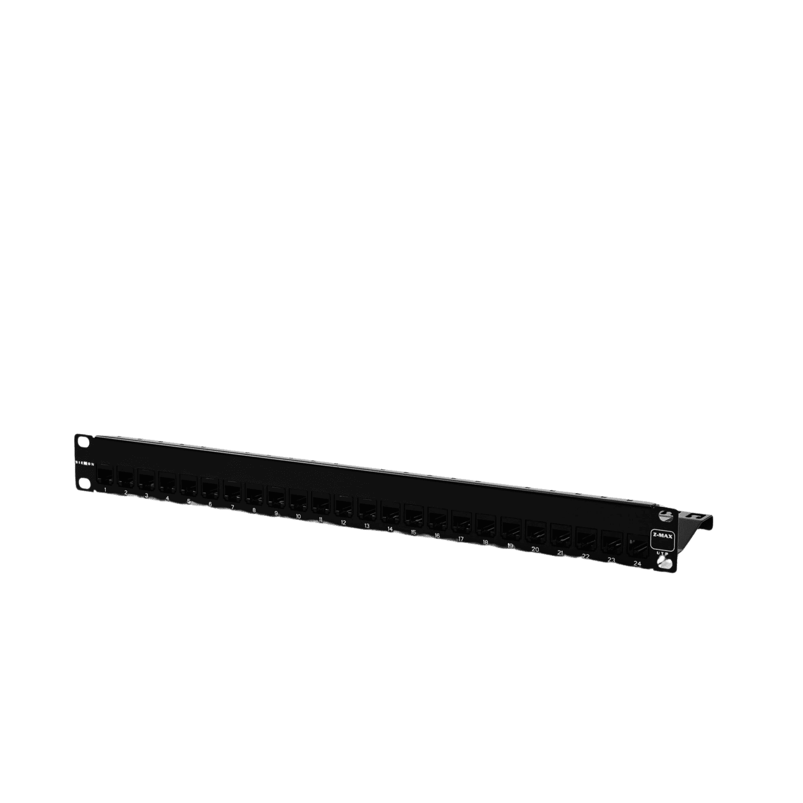 Patch Panel Z-MAX, de 24 puertos, Modular (vacío), Plano, 1UR Z-PNL-24E - SIEMON