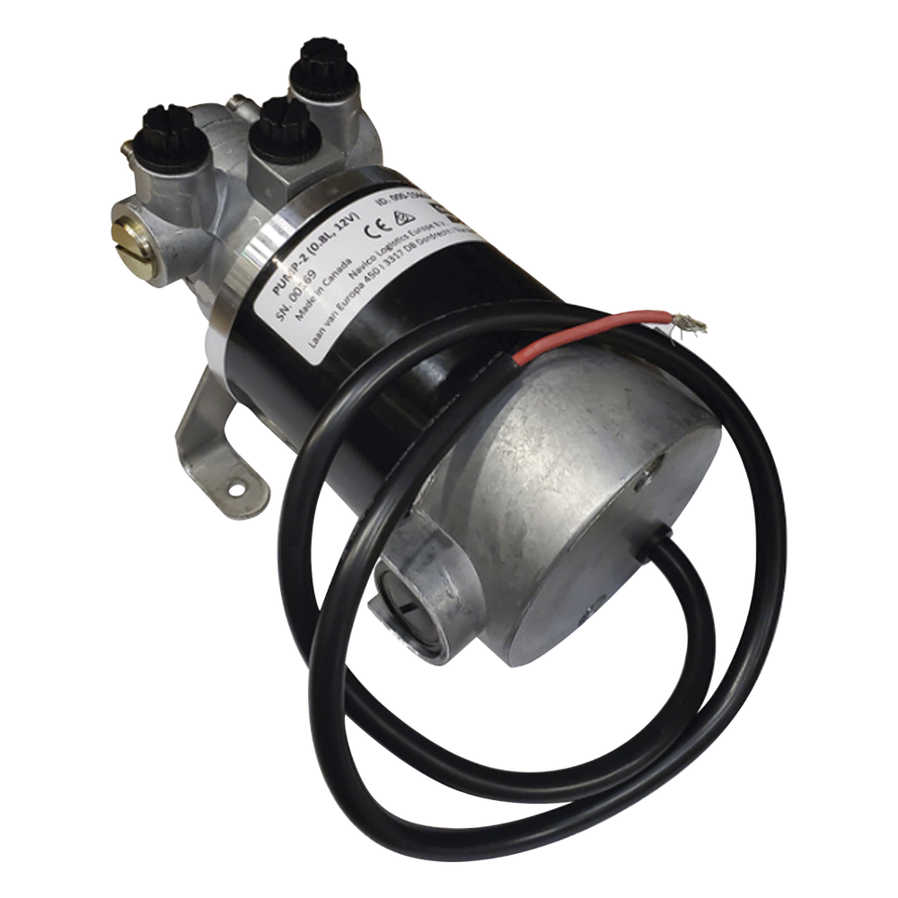 Bomba Hidráulica Reversible PUMP-2 / 12V DC / Flujo 0.8L (49 cu.in) por Minuto / Para Cilindros de 80 cc - 250 cc (4.9 - 15.2 cu.in) / Conexiones O-Ring Boss (ORB) / Incluye 3 Accesorios ORB-5 a 9/16 UNF / Compatible con SteadySteer 000-15444-002