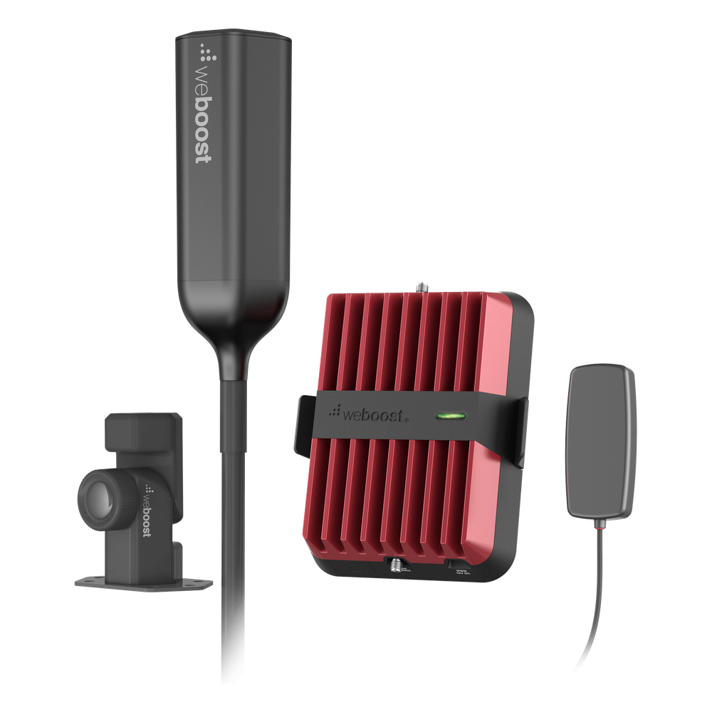 Amplificador Celular Drive Reach Overland para Vehículos Todo Terreno / Multioperador y Multidispositivo / Amplificación 32x / Tribanda (B5, B2/25 y B4) / Ganancia Máxima 50 dB / Antena Omnidireccional plegable. 532-061