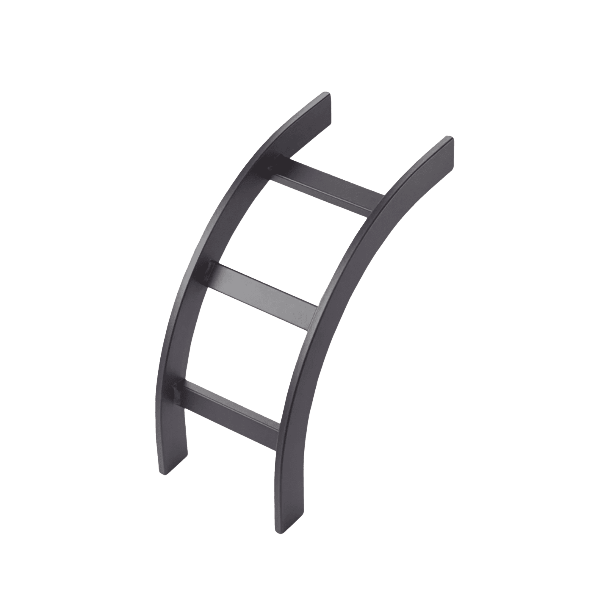 Accesorio de Escalerilla Curva Vertical (Bajada) Interior, 12 in de Ancho, de Acero, Color Negro LIB12BLK