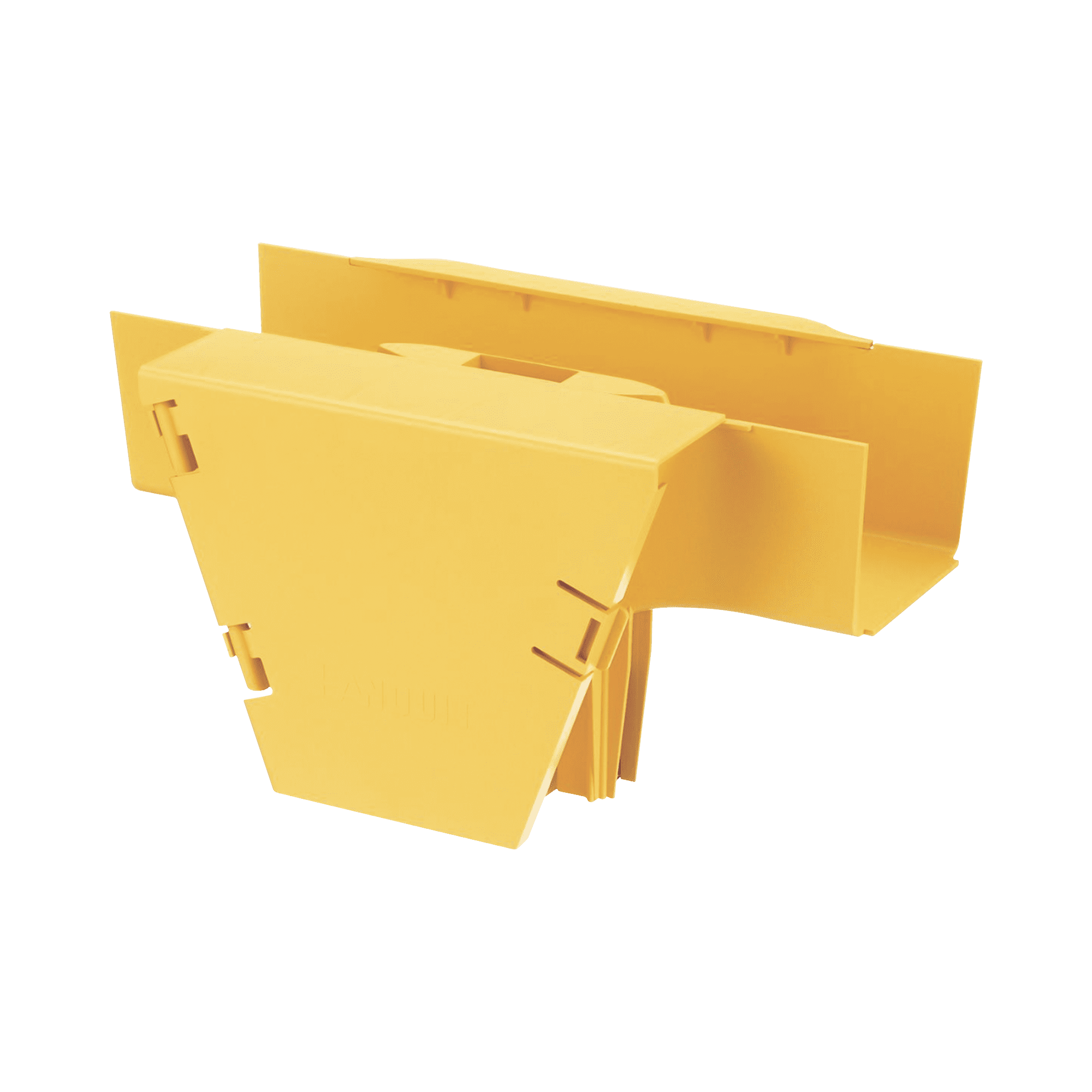 Accesorio en T con Conexión Horizontal y Bajada Vertical a 90º, Para Canaletas FiberRunner™ 4x4, Color Amarillo FRVT4X4LYL