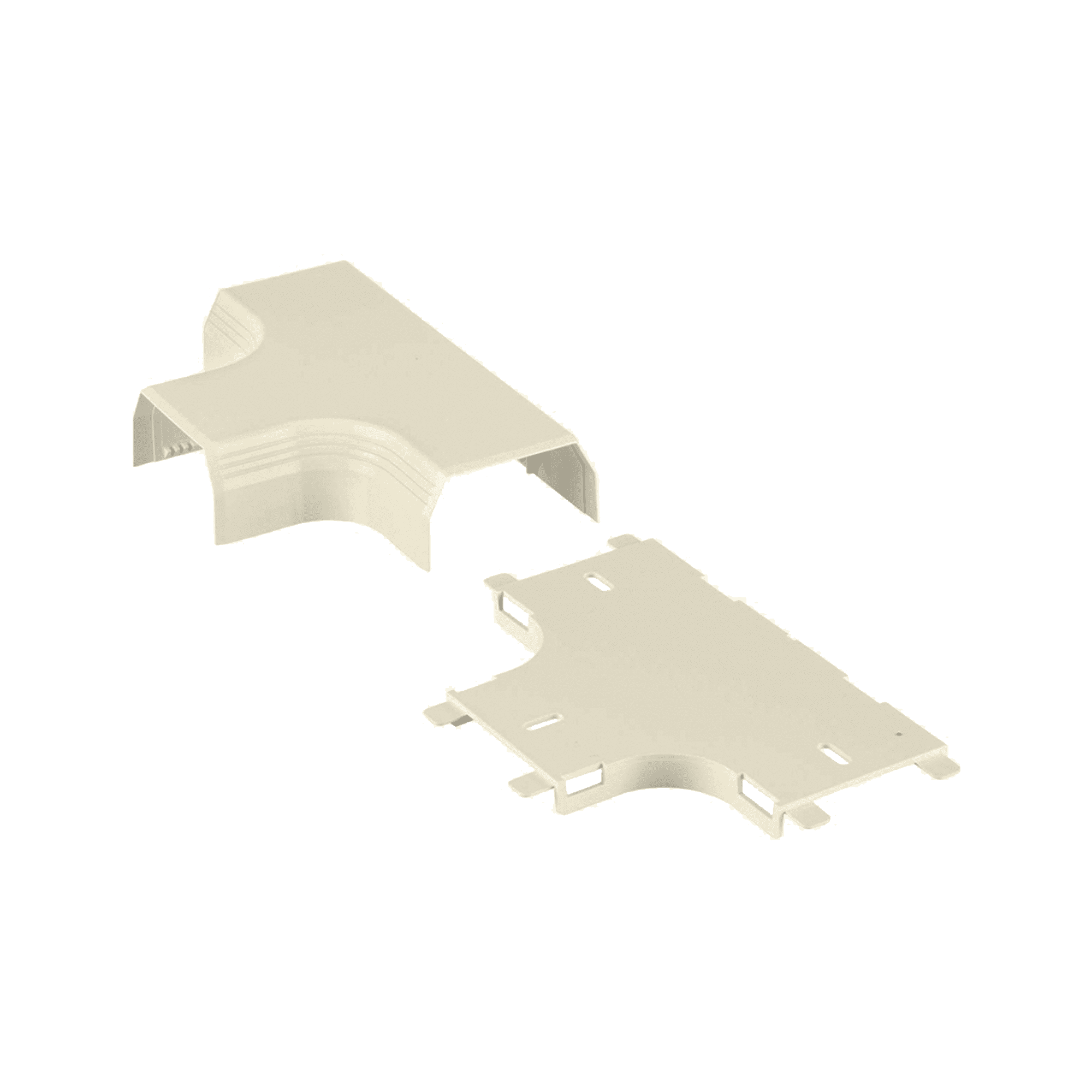 Accesorio en "T", para uso con canaleta T45, Material PVC Rígido, Color Blanco T45TWH