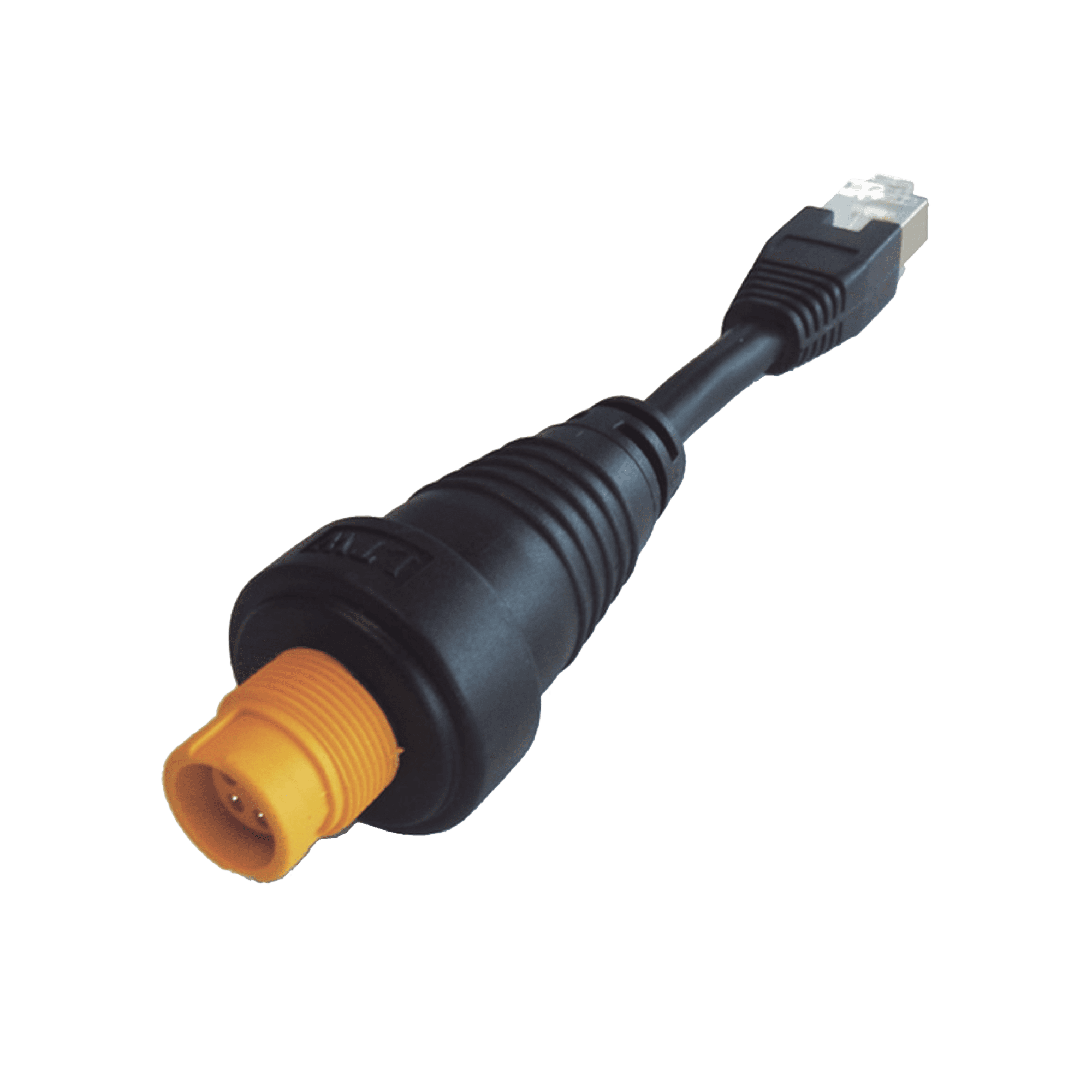 Adaptador Ethernet RJ45 / Conector Redondo Amarillo / Compatible con NSO evo2 y Zeus2 000-11246-001