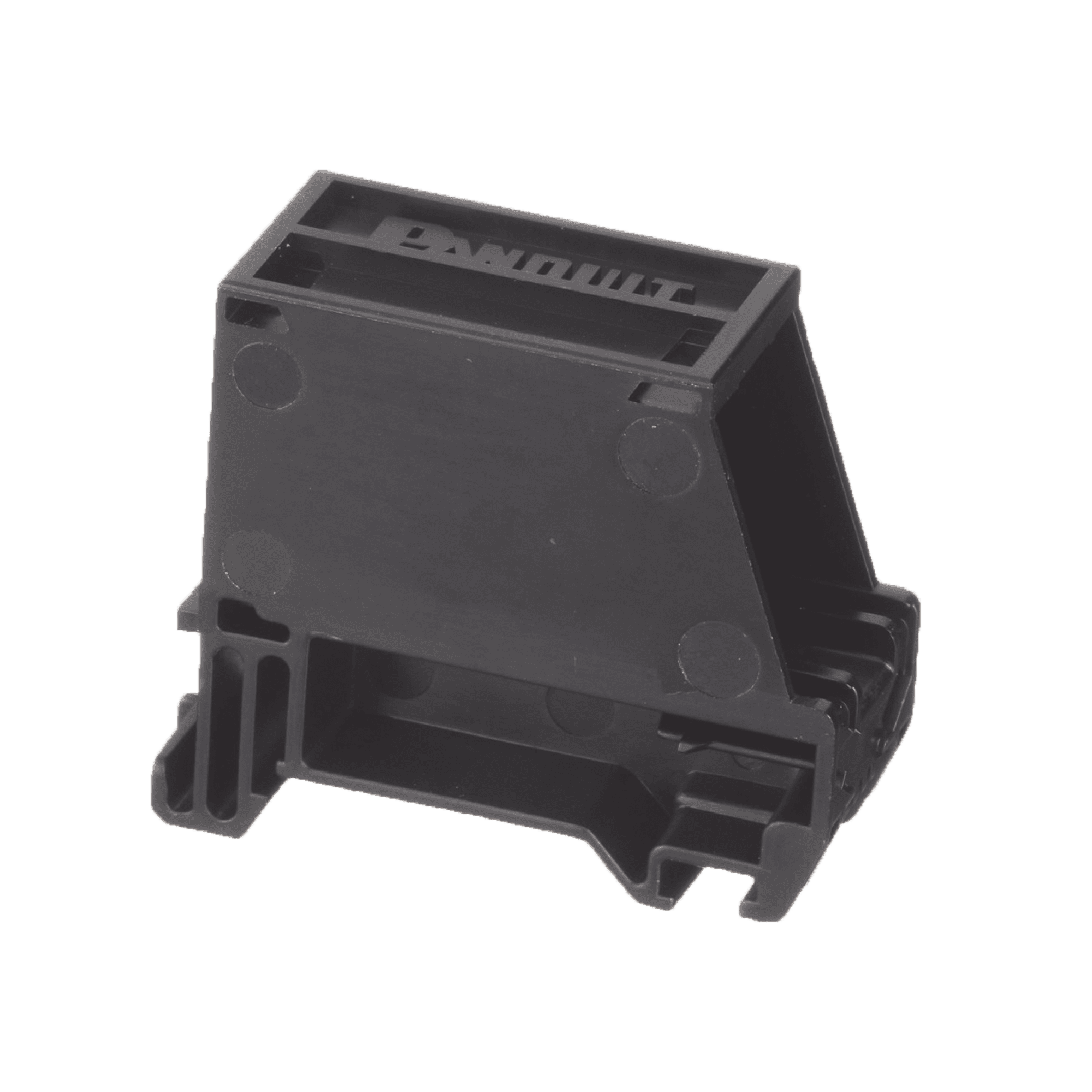 Adaptador de 1 Puerto, Para Conectores Tipo Mini-Com, Blindado, Montaje en Riel Din Estándar de 35mm, Color Negro CADIN1BL-S