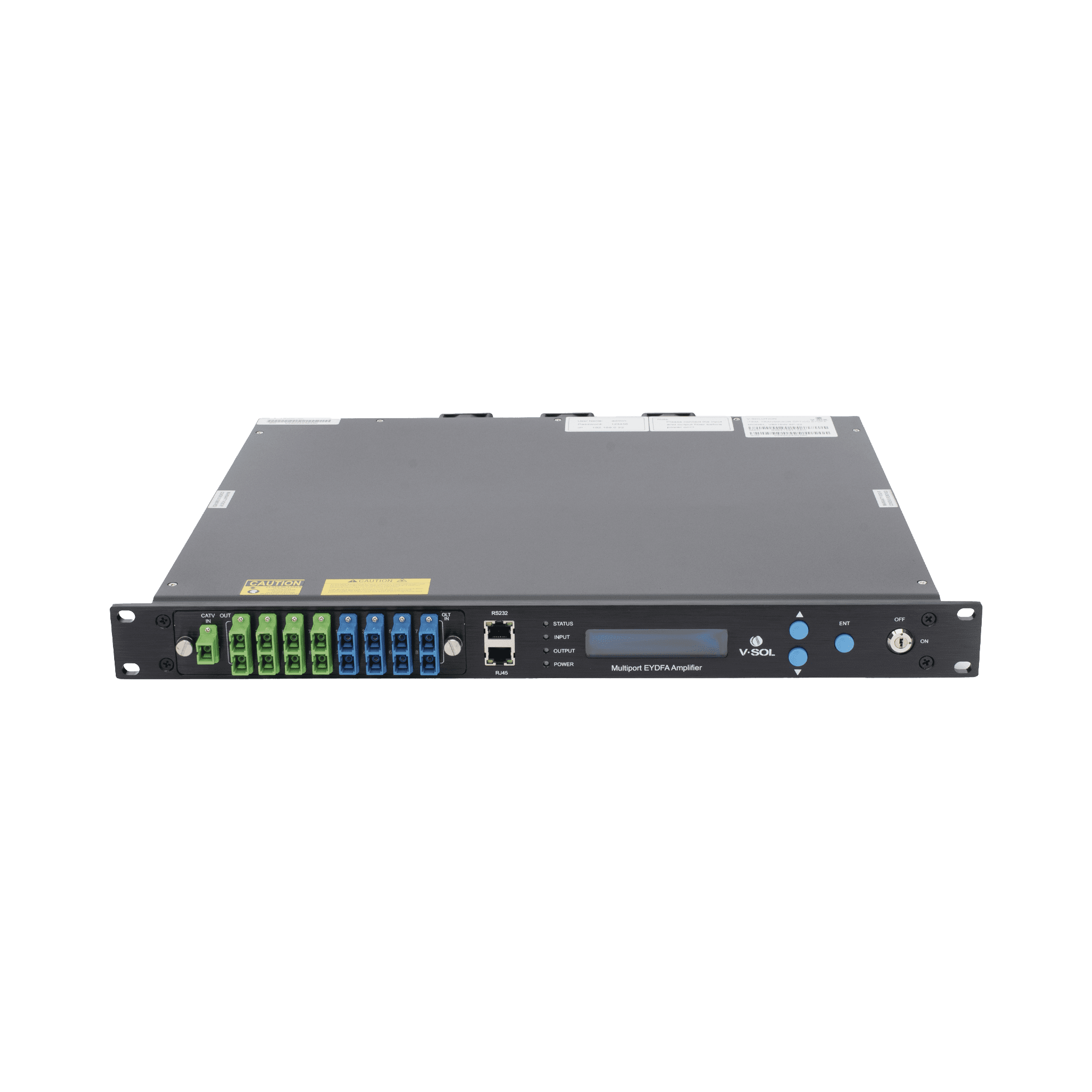 Amplificador Óptico EYDFA de 8 puertos de 1550nm V8816W-8P-22