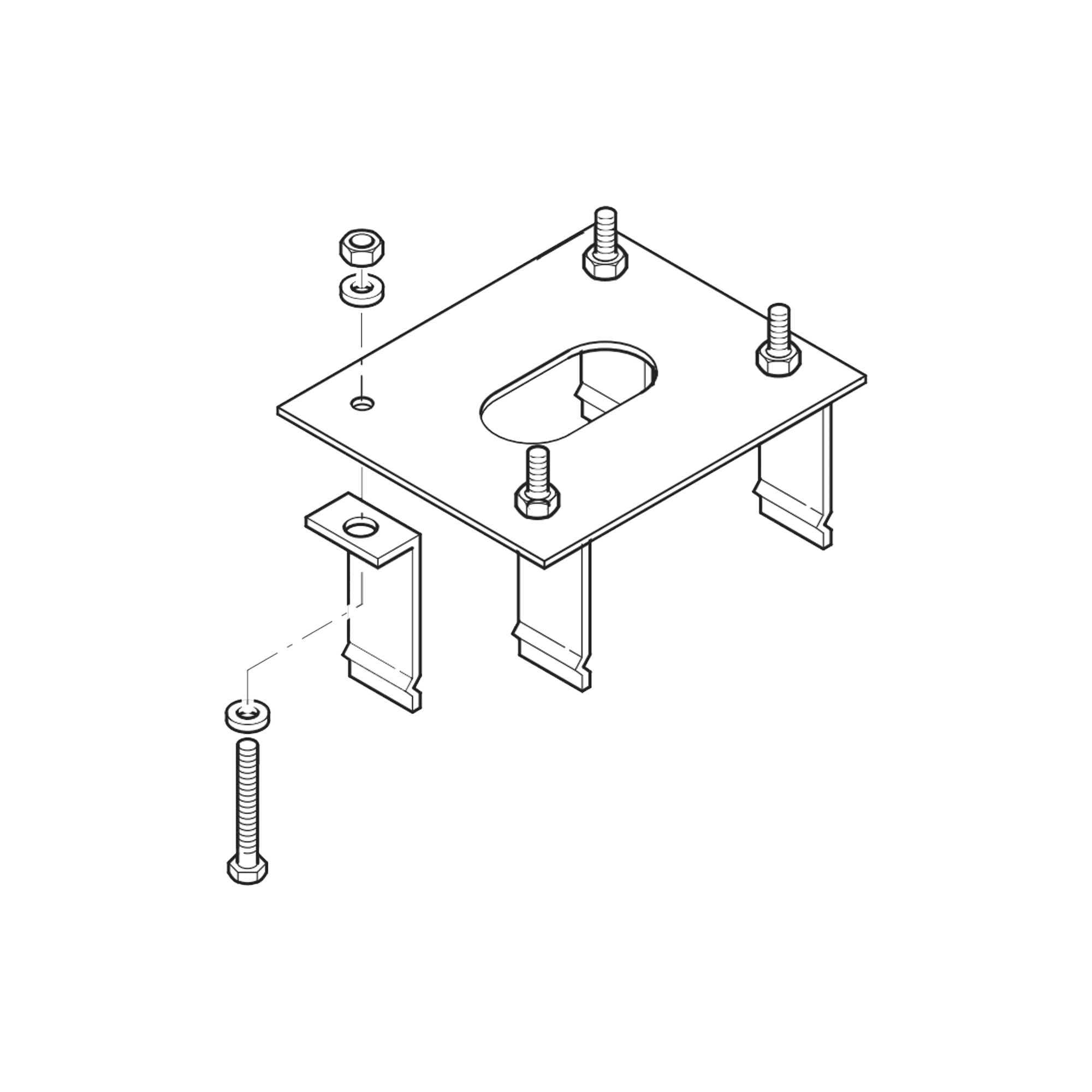 Anclaje para barreras CAME GARD4 y G3750 119-RIG006