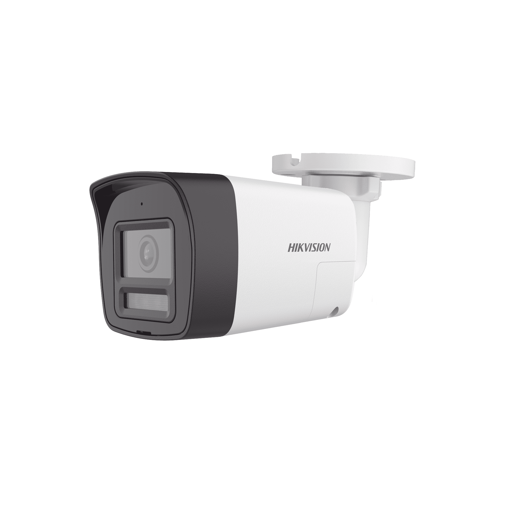 [Audio Bidireccional + Dual Light + ColorVu] Bala TURBOHD 4K (8 Megapixel) / Lente 2.8 mm / 30 mts IR EXIR + 20 mts Luz Blanca / Micrófono y Bocina Integrado / Exterior IP67 / Metal / dWDR DS-2CE16U0T-LTS