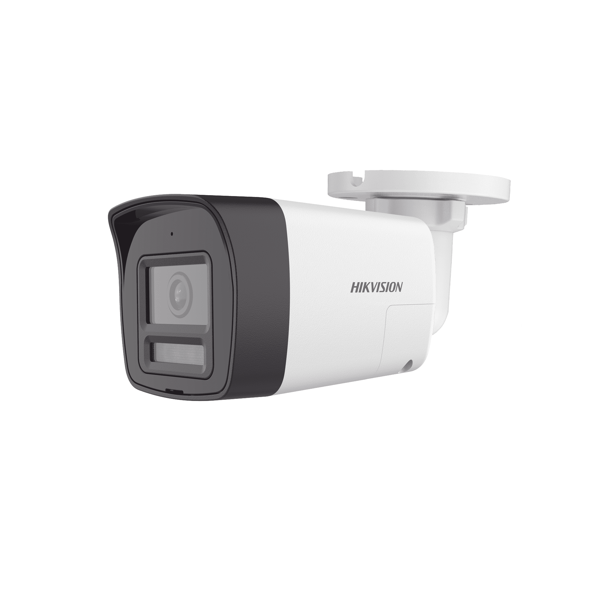 [Audio Bidireccional + Sirena & Estrobo + Dual Light + ColorVu] Bala TURBOHD 4K (8 Megapixel) / Lente 2.8 mm / 30 mts IR EXIR + 20 mts Luz Blanca / Micrófono y Bocina Integrado / Exterior IP67 / Metal / dWDR DS-2CE16U0T-LXTS