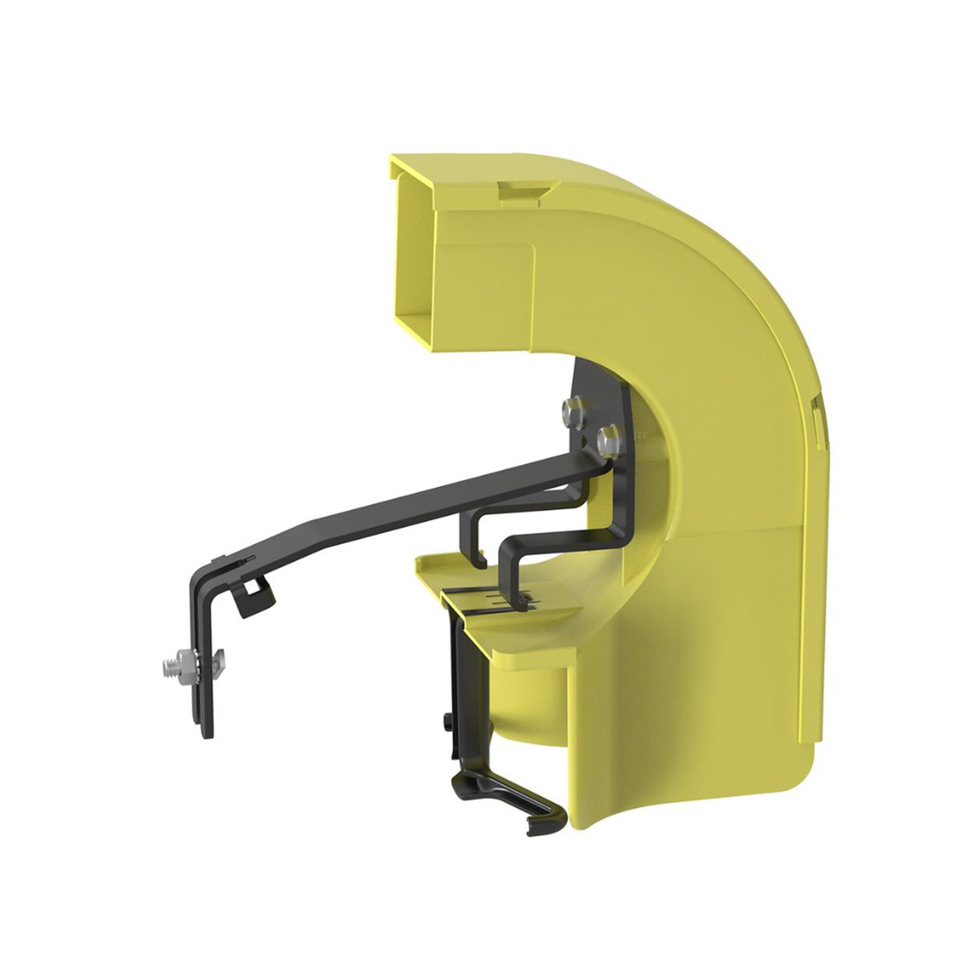 Bajada Para Canaleta FiberRunner™, Uso con Medidas 4x4, 6X4, 12X4, o 24X12, Con Reducción a 2X2, Color Amarillo FRSPJ2X2LYL