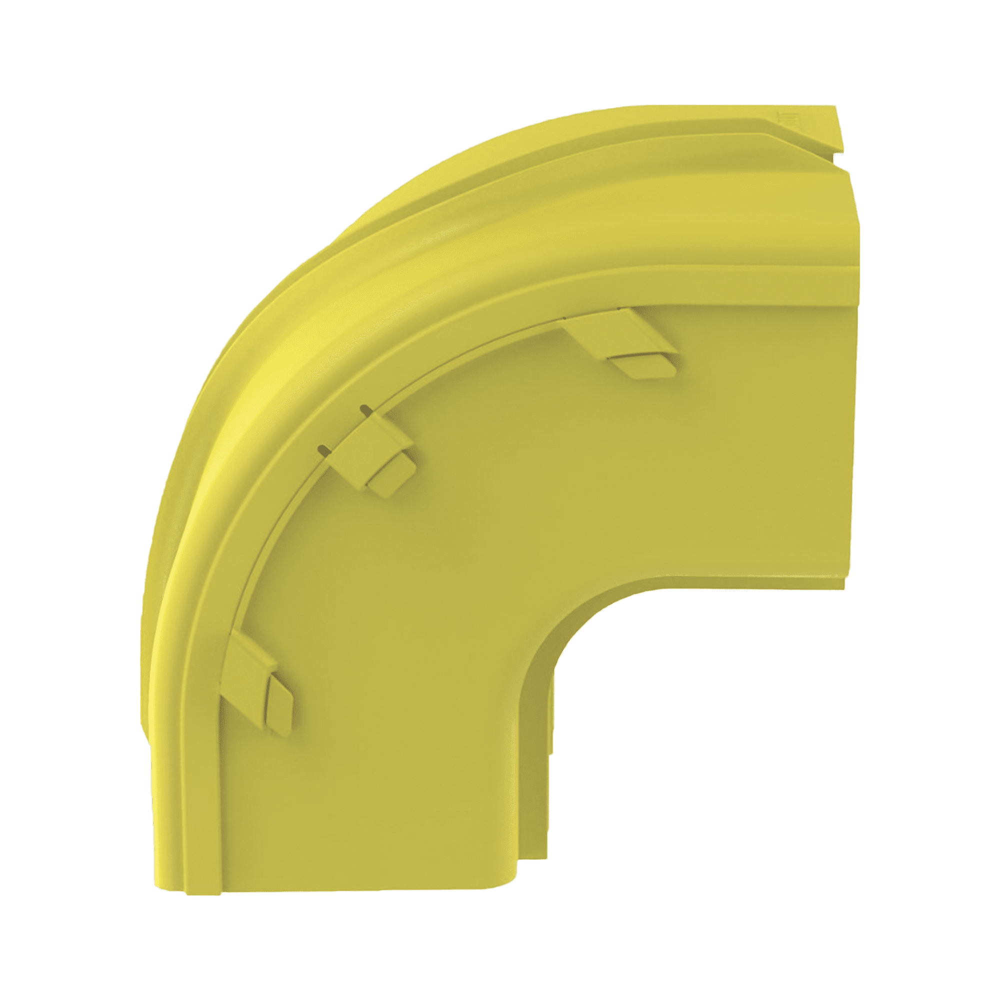 Bajada Vertical Exterior de 90º sin Tapa, Para uso con Canaletas 6X4 FiberRunner™, Color Amarillo FROVRA6X4LYL