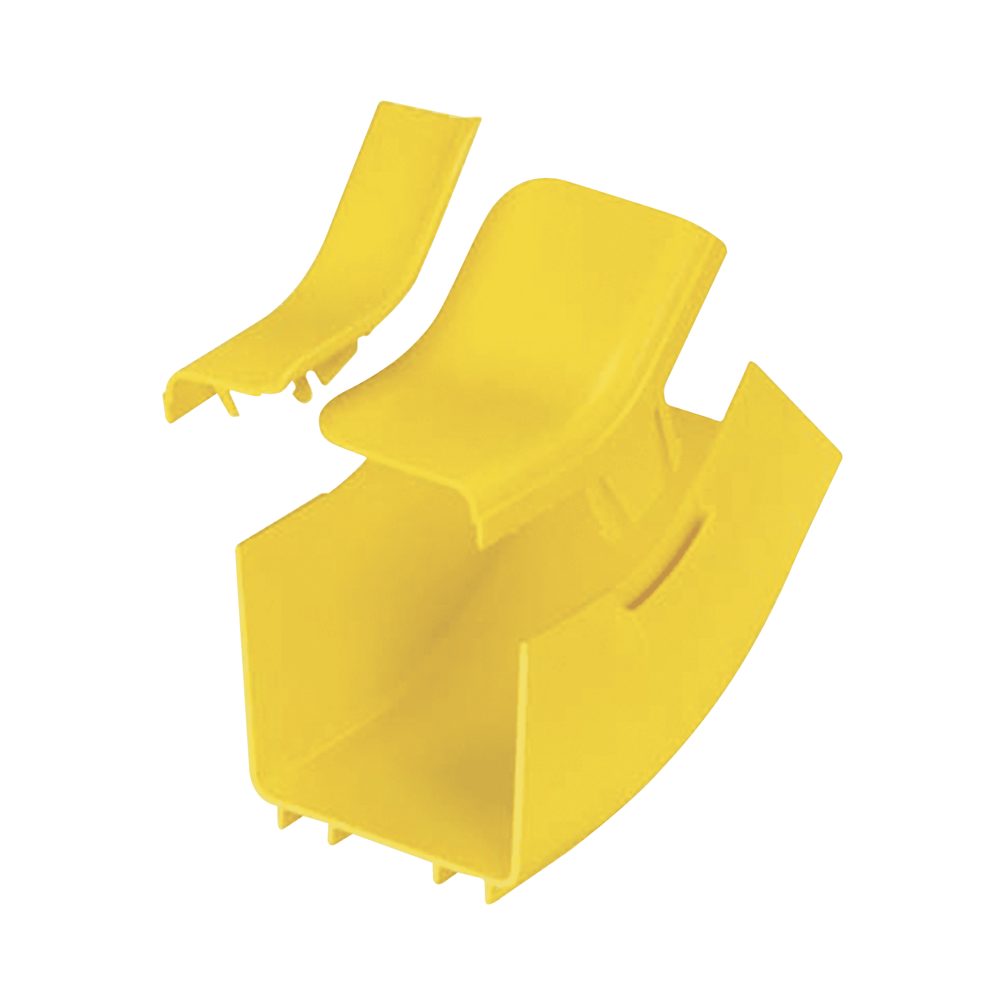 Bajada Vertical Interior de 45º con Tapa, Para uso con Canaletas 4X4 FiberRunner™, Color Amarillo FRIV454X4LYL