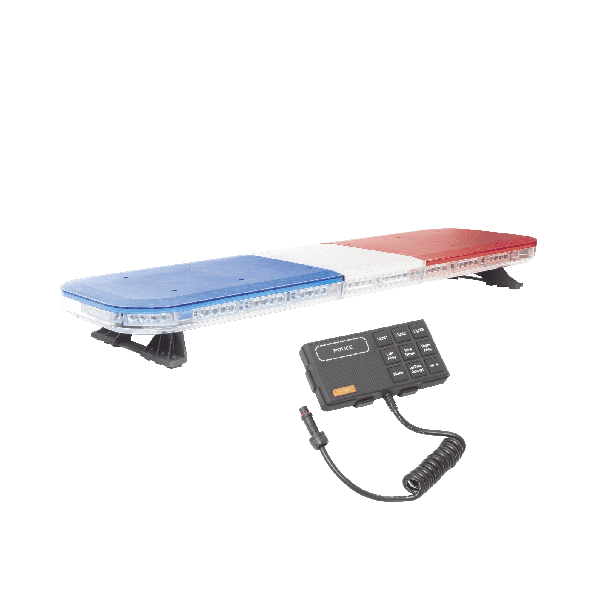 Barra de luces de 47" rojo/azul, 88 LED, con control de tráfico en color rojo/azul, ideal para equipar unidades de seguridad pública X67RB