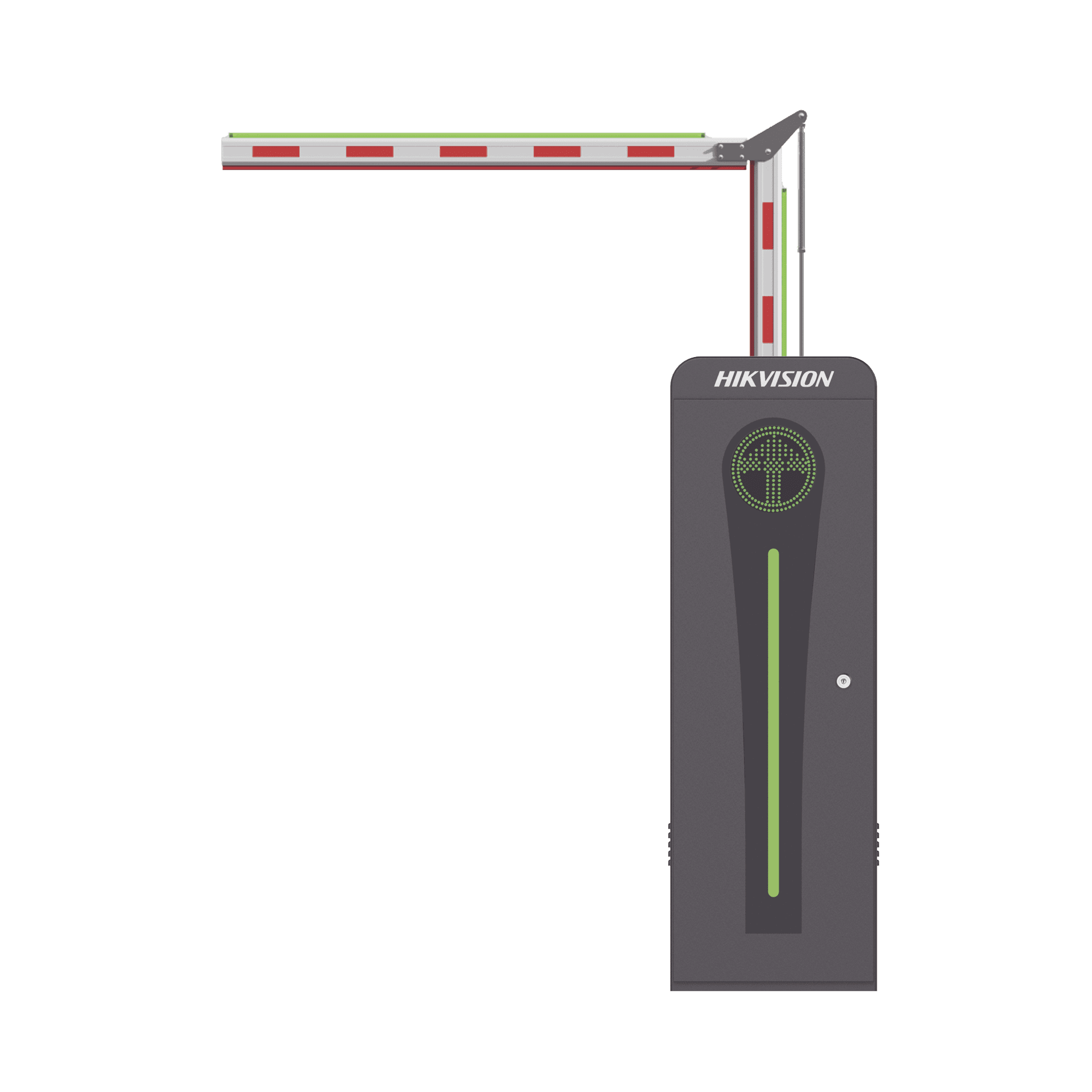 Barrera Vehicular con Brazo Articulado Iluminado Led 3 mts INCLUIDO (1.5 + 1.5) / Izquierda / Alto Desempeño / Brushless / Semáforo Rojo-Verde en Gabinete / Incluye 2 Controles Remotos KT-320-ART(3ML)