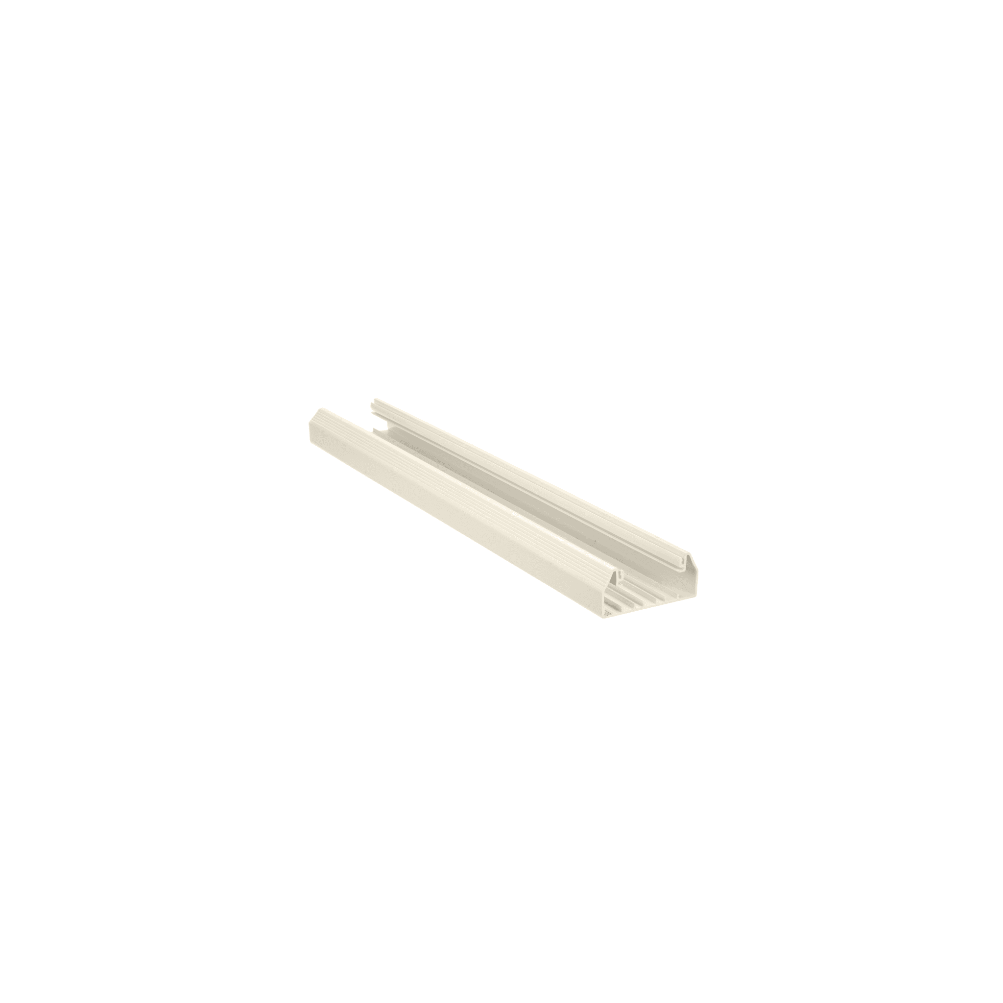 Base para canaleta T-70, de PVC rígido, con orificios perforados para montaje, 103.3 x 44.9 x 1800 mm, Color Blanco Mate T70BIW6