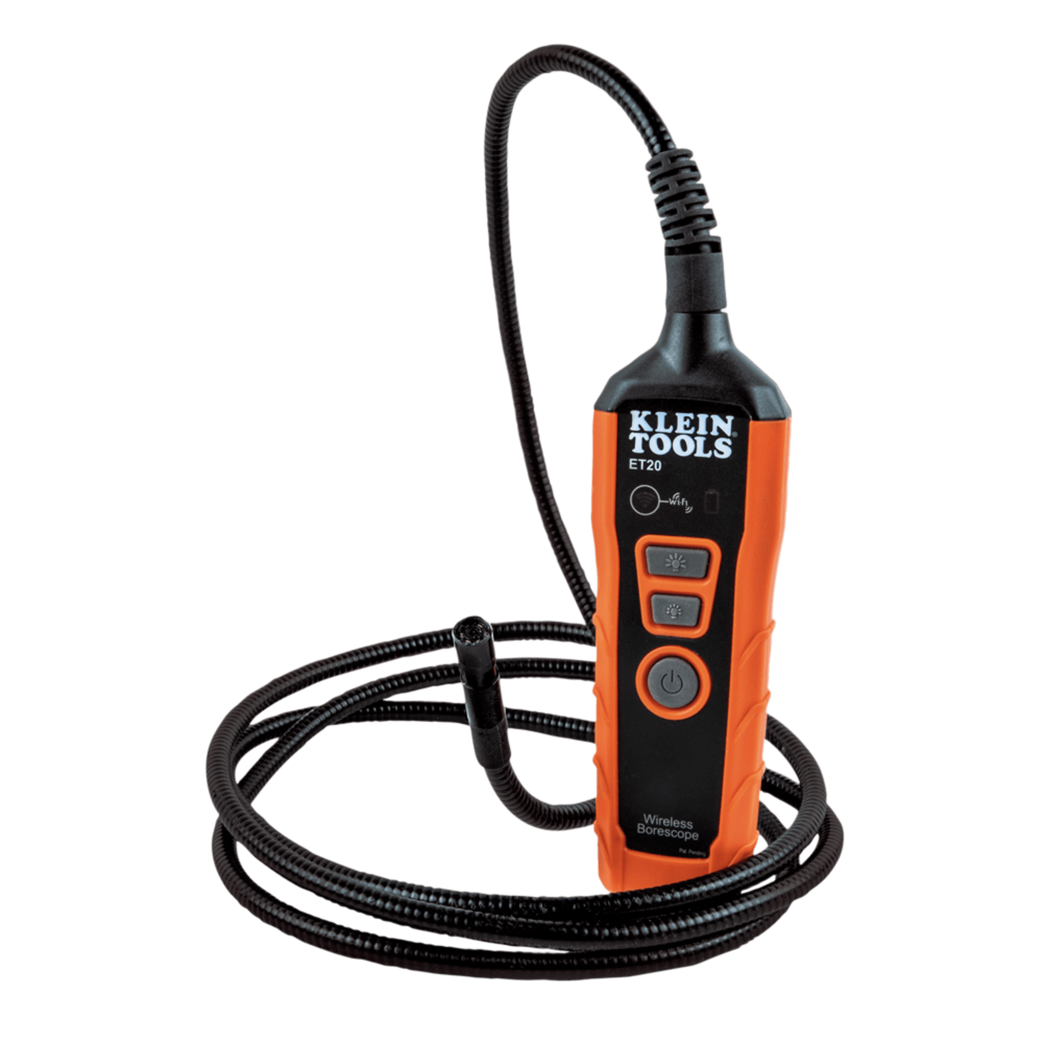 Boroscopio Habilitado por WiFi / Cámara de 9mm / Alcance WiFi 9m / Compatible con Android y iOS / IP67 / 640x480 px / Cuello de Cisne 1.8m / LED Ajustables ET20