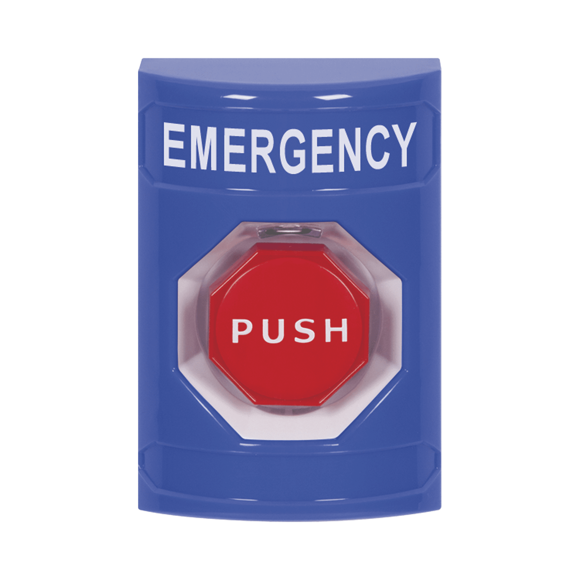 Botón de Emergencia, Texto en Español, Policarbonato Súper Resistente, Momentaneo SS2405EM-EN